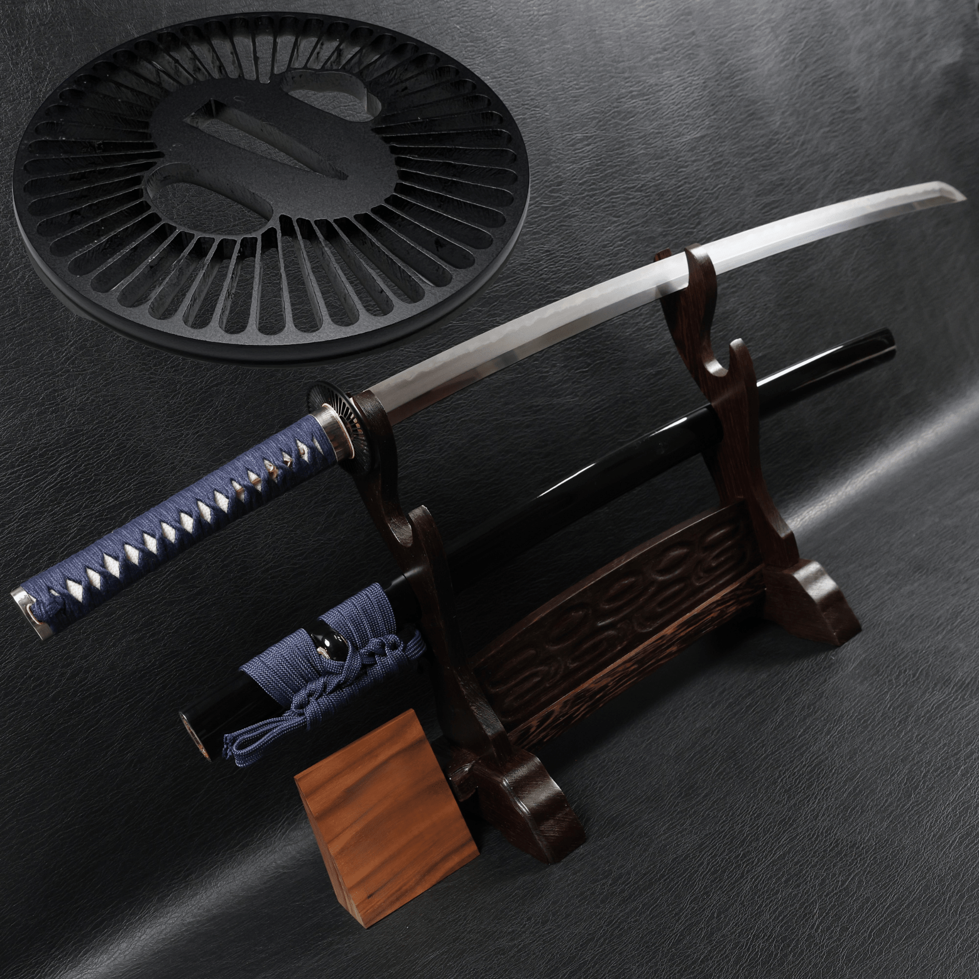 Katana WheelArc T10 Clay Tempered Blade with Black Gloss Saya | KSA Huo | KatanaSwordArt Katana For Sale 2025