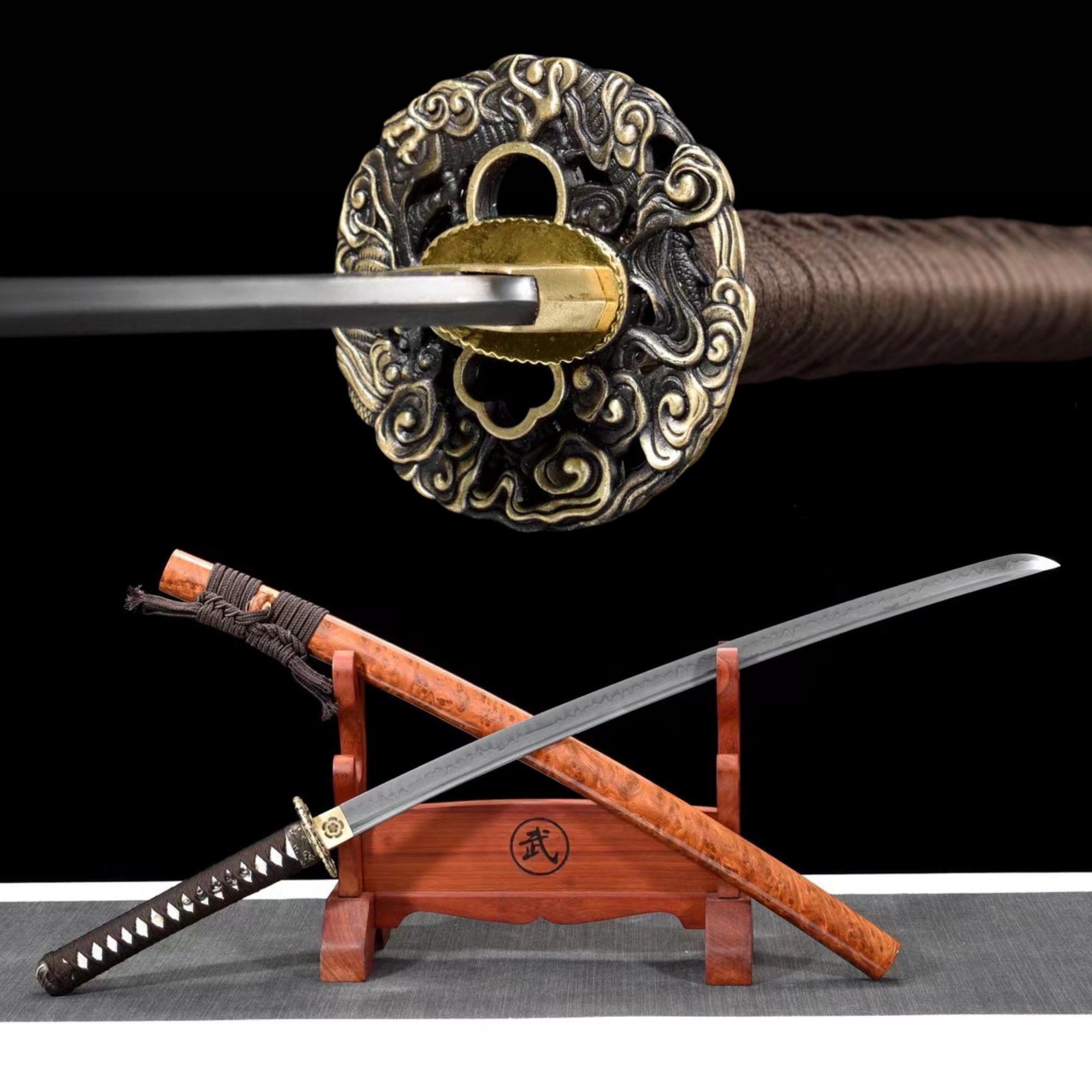 Katana Xiuji T10 Clay Tempered Orange Saya 秀吉 | KatanaSwordArt Katana For Sale 2025