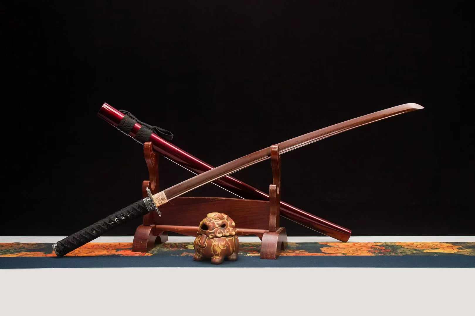 Katana XueYing Damascus Folded Steel Red Blade 血飲 | KatanaSwordArt Katana For Sale 2025