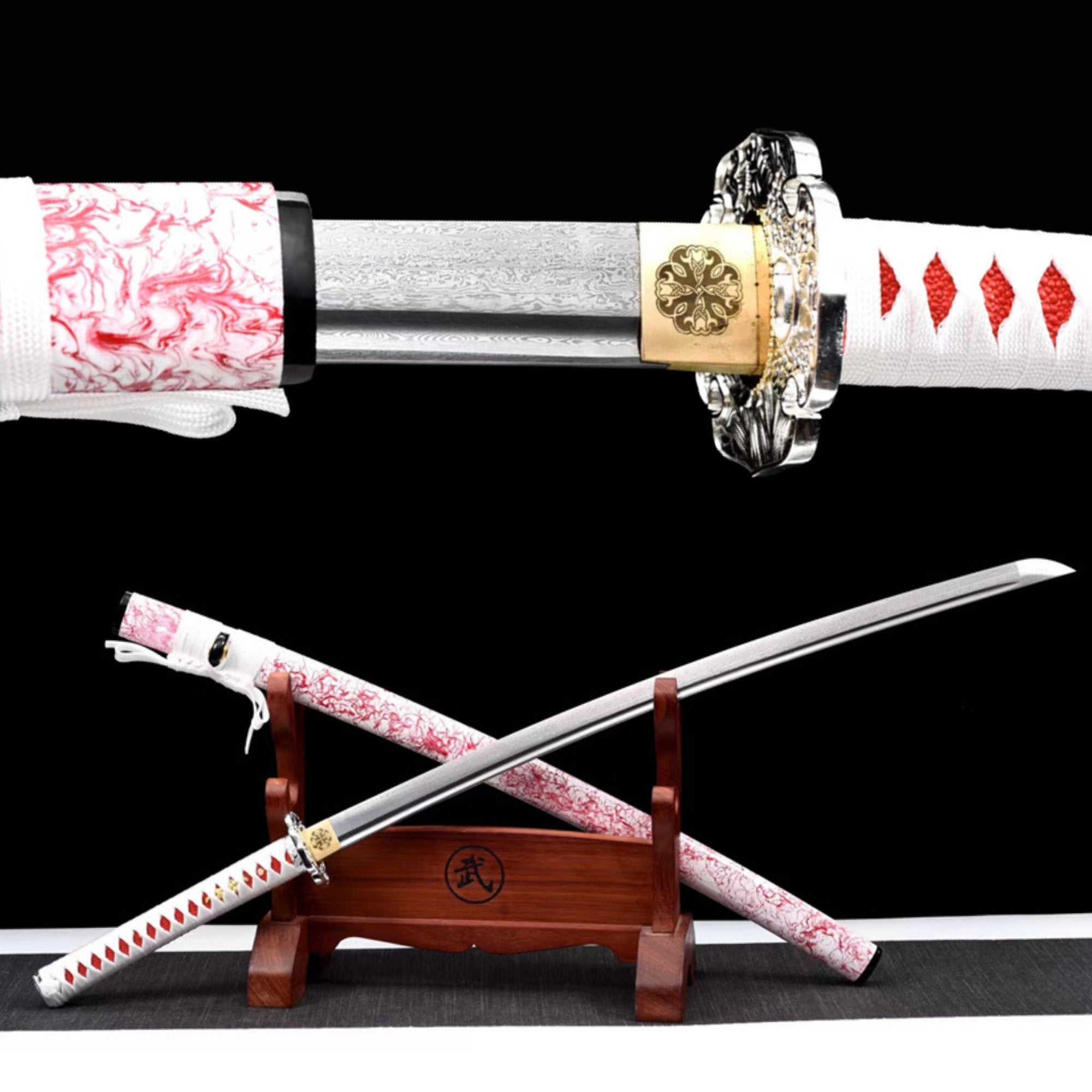 Katana Yingluo Damascus Folded Sakura 瓔珞 | KatanaSwordArt Katana For Sale 2025