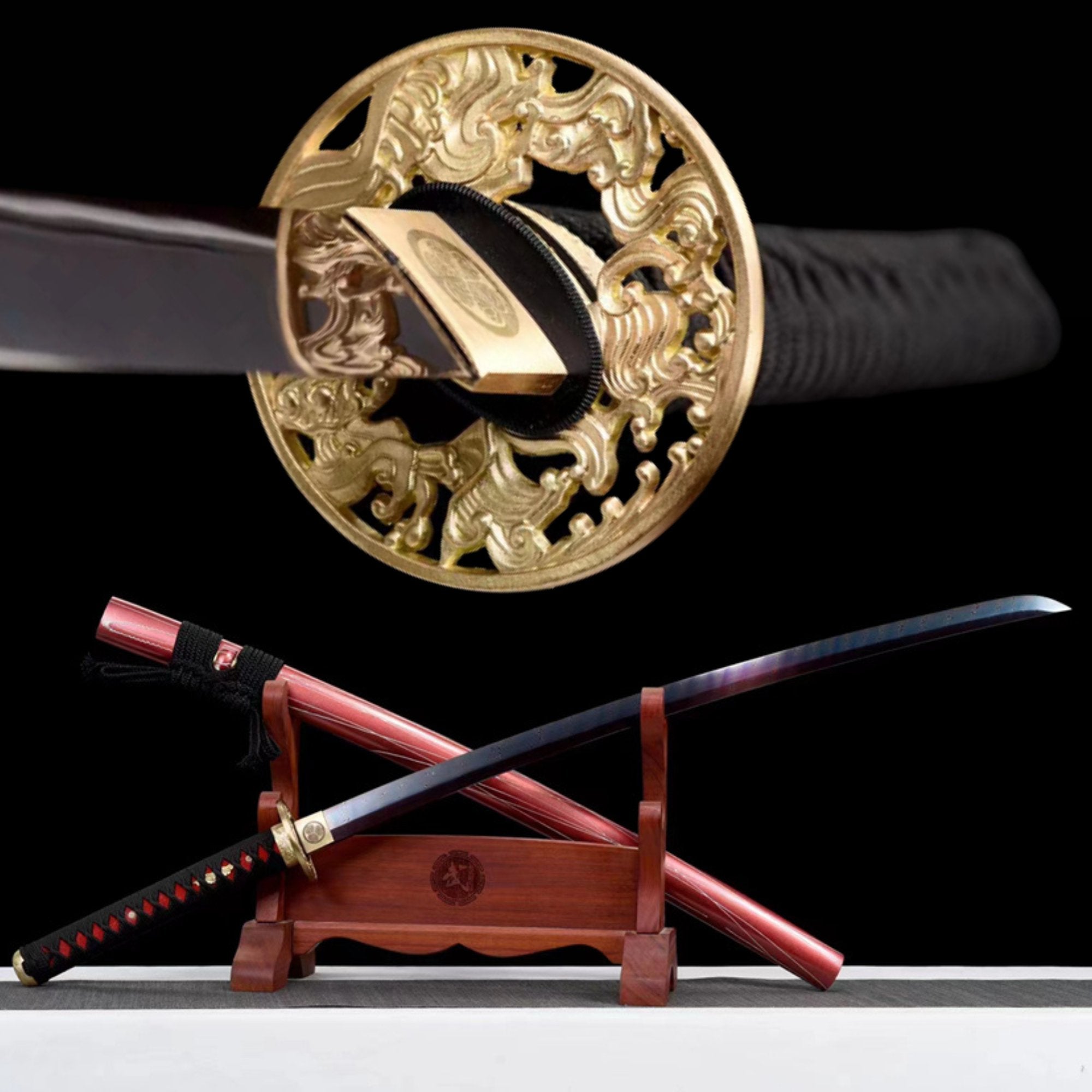 Katana Yongjie Damascus Folded Blue Blade 永劫 | KatanaSwordArt Katana For Sale 2025