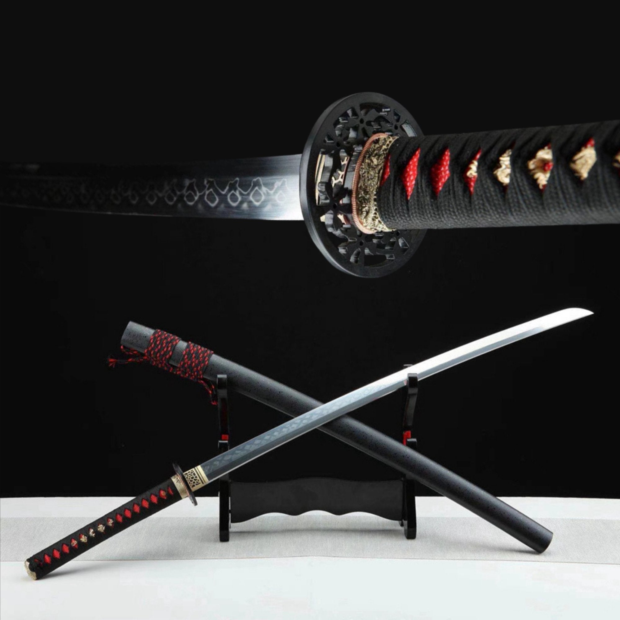 Katana Yuhuo T10 Clay Tempered Black Saya 獄火 | KatanaSwordArt Katana For Sale 2025