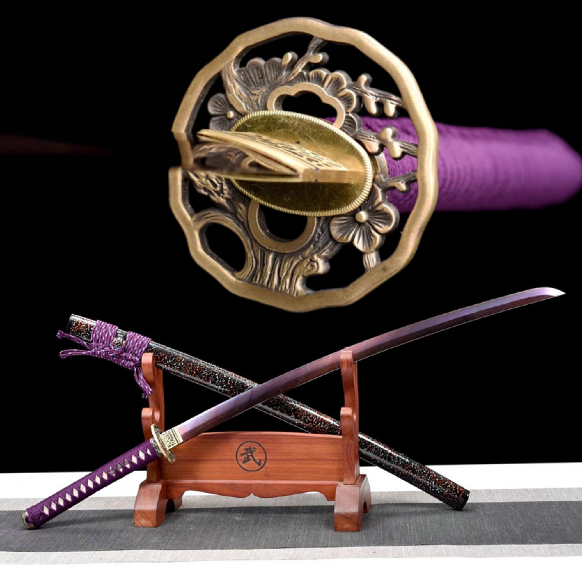 Katana Ziyan Damascus Folded Purple Blade 紫嫣 | KatanaSwordArt Katana For Sale 2025