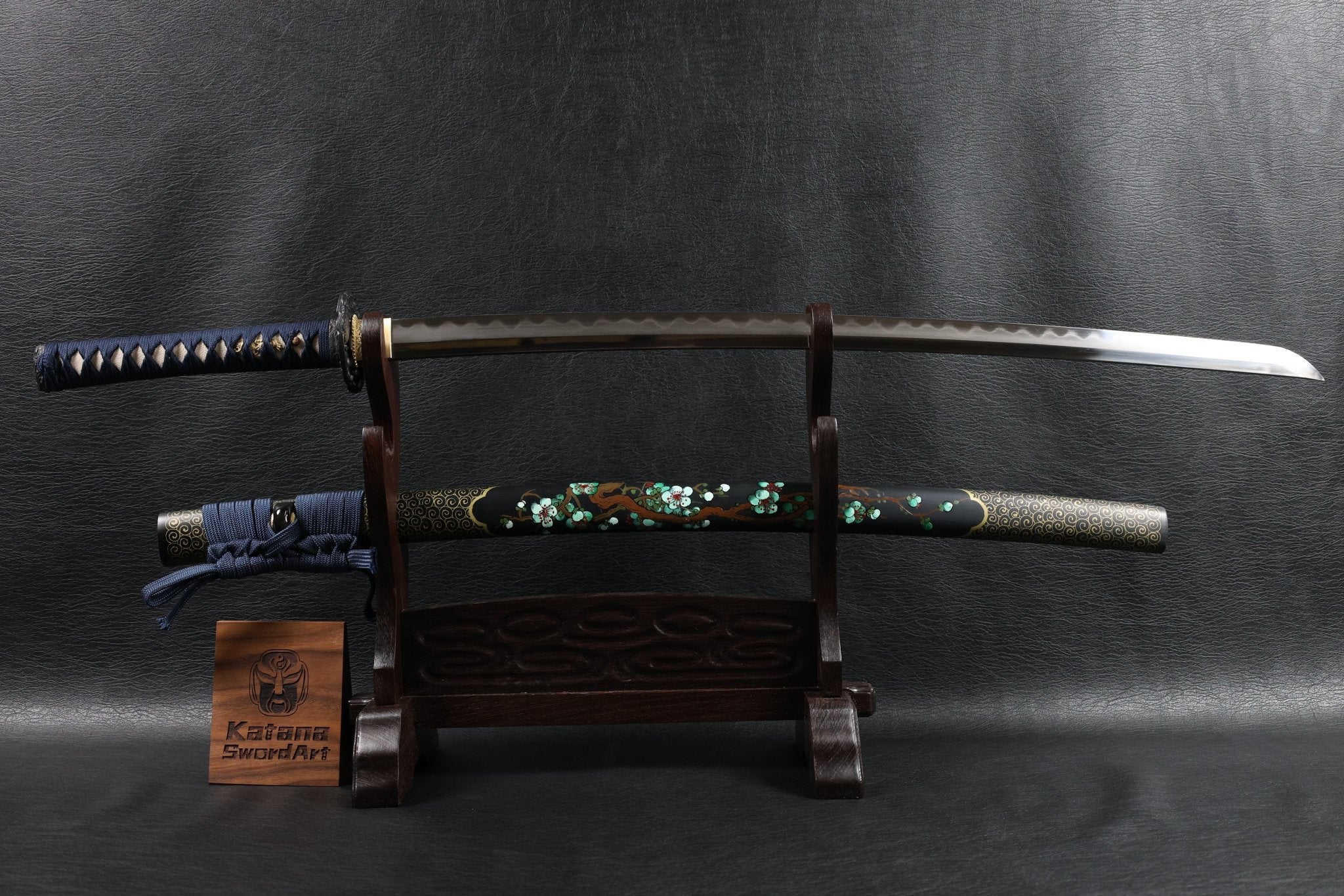 KSA Jin – Koiwave Katana Gomai Clay Tempered with Hand - Painted Plum Blossom Saya | KatanaSwordArt Katana For Sale 2025