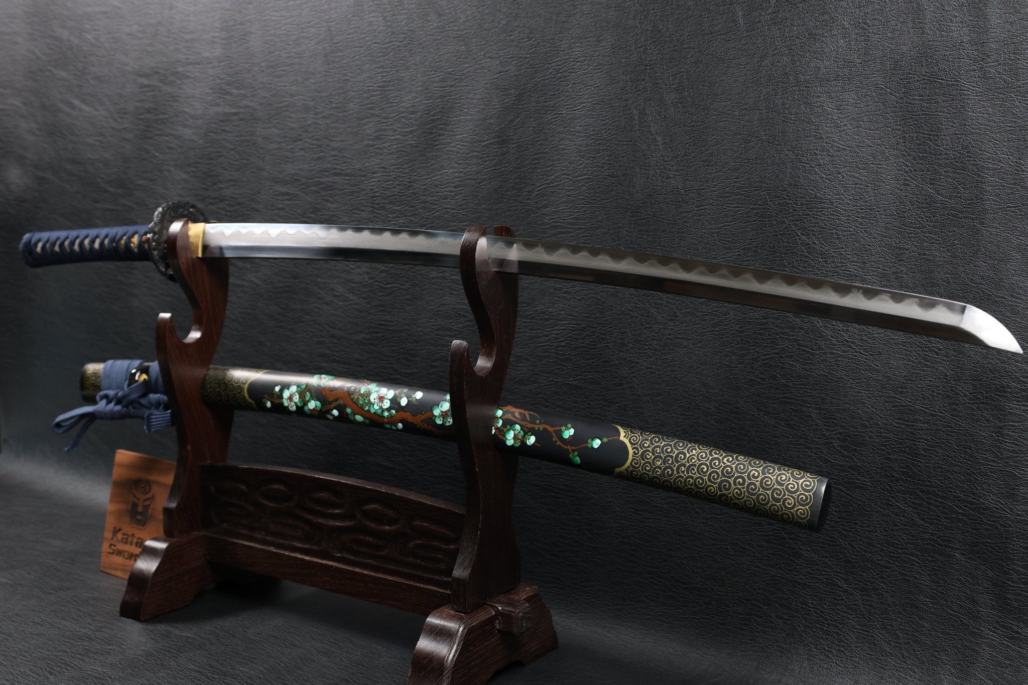 KSA Jin – Koiwave Katana Gomai Clay Tempered with Hand - Painted Plum Blossom Saya | KatanaSwordArt Katana For Sale 2025