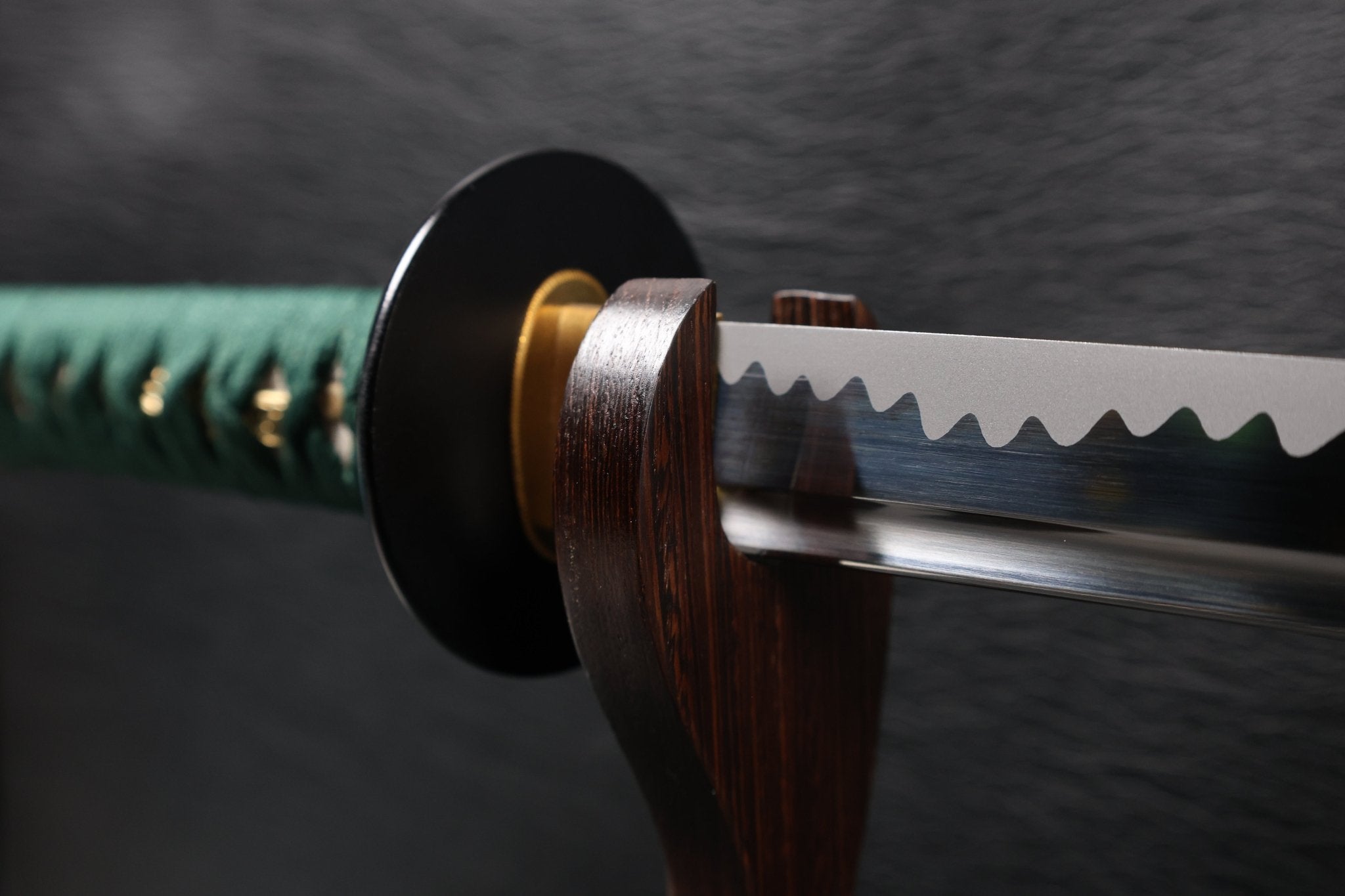 KSA Qing – EmeraldMist Katana Spring Steel with Chōji Midare Hamon | KatanaSwordArt Katana For Sale 2025