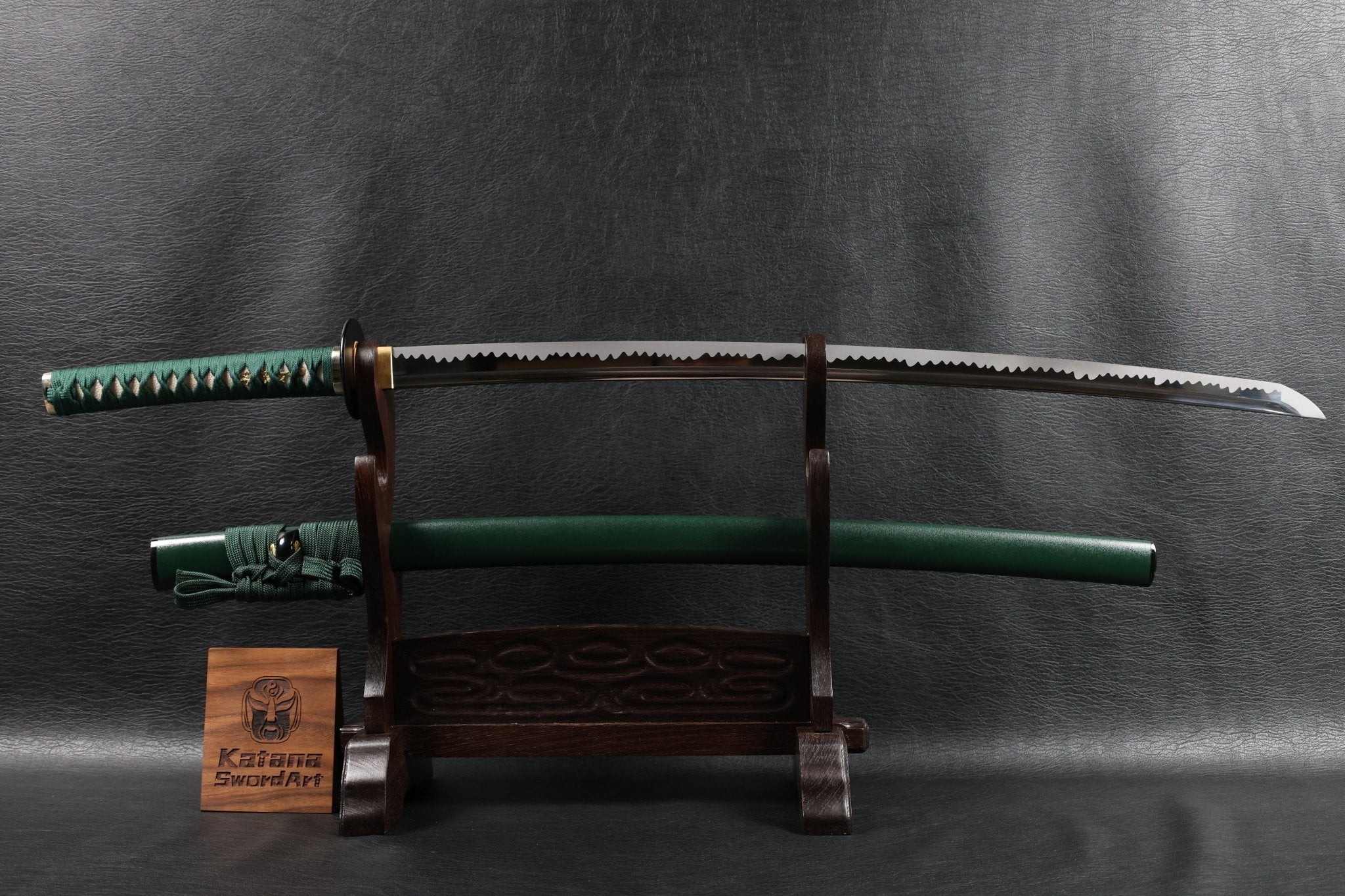 KSA Qing – EmeraldMist Katana Spring Steel with Chōji Midare Hamon | KatanaSwordArt Katana For Sale 2025