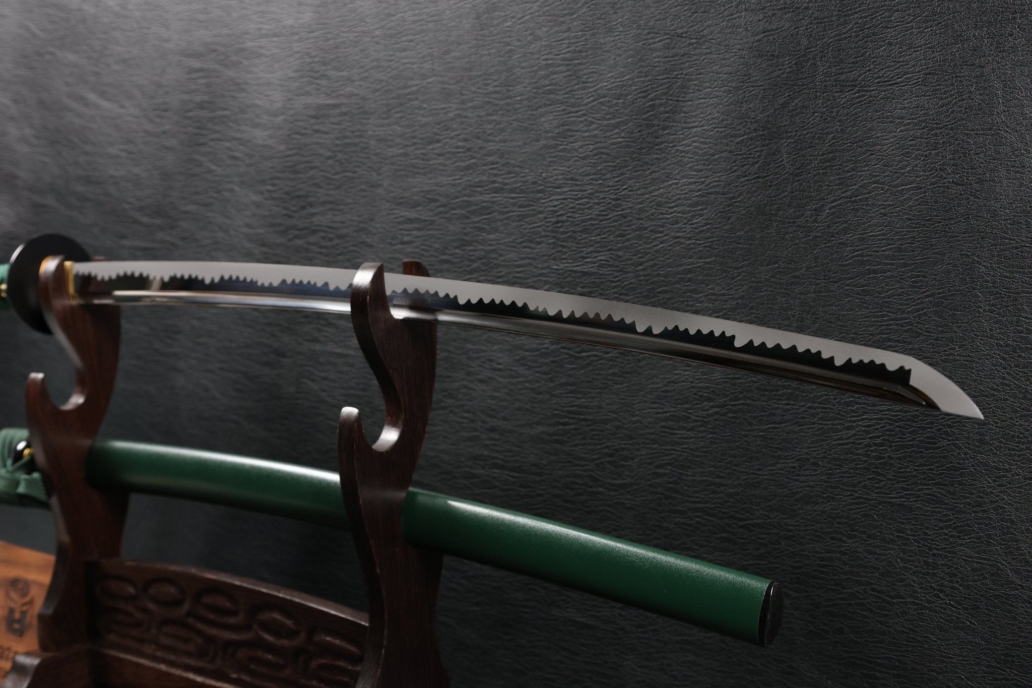 KSA Qing – EmeraldMist Katana Spring Steel with Chōji Midare Hamon | KatanaSwordArt Katana For Sale 2025