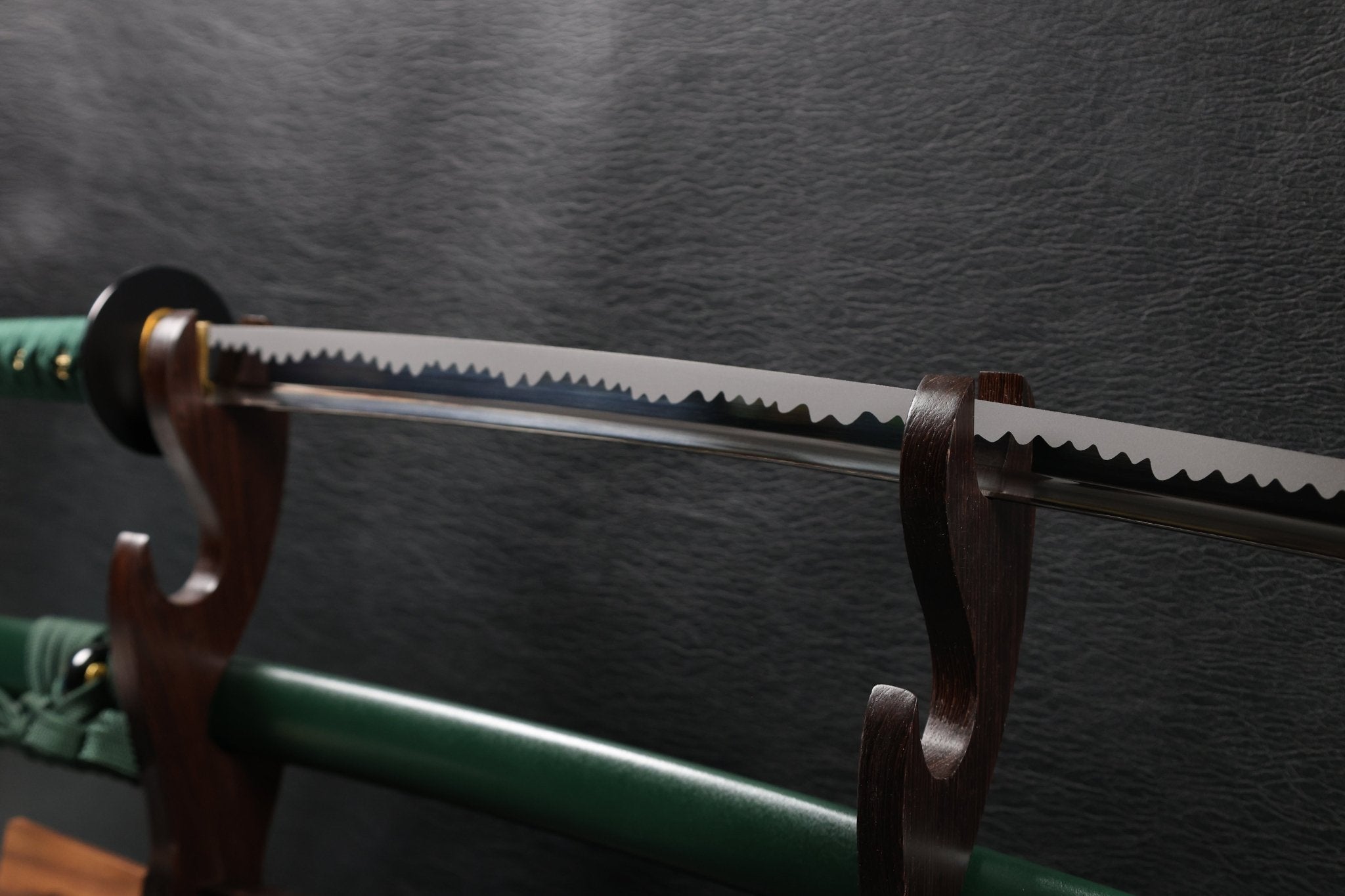 KSA Qing – EmeraldMist Katana Spring Steel with Chōji Midare Hamon | KatanaSwordArt Katana For Sale 2025