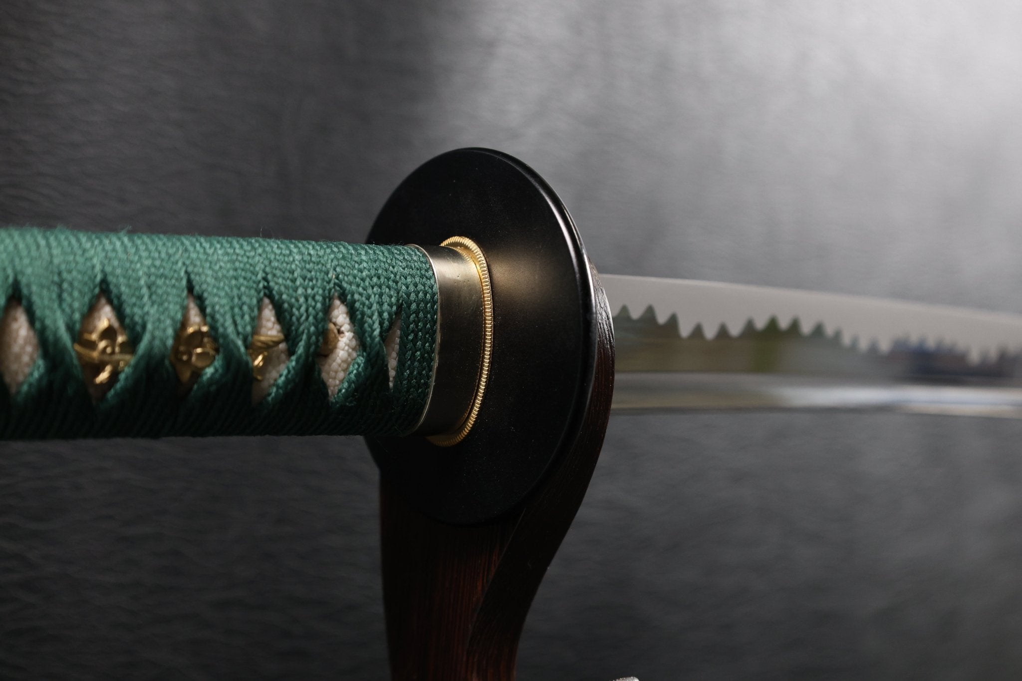 KSA Qing – EmeraldMist Katana Spring Steel with Chōji Midare Hamon | KatanaSwordArt Katana For Sale 2025