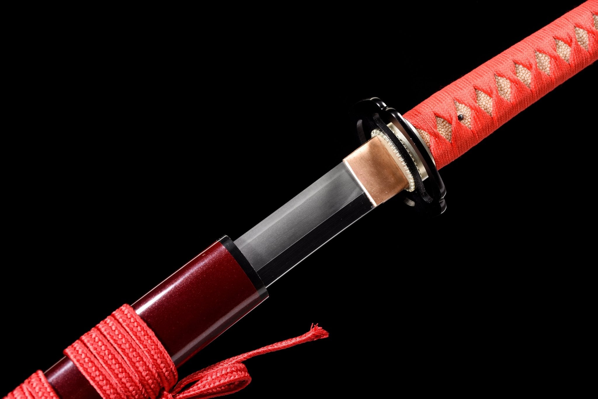 Performance Katana Crimson Flame High Carbon Clay Tempered Red Saya 紅焰 | KatanaSwordArt Katana For Sale 2025