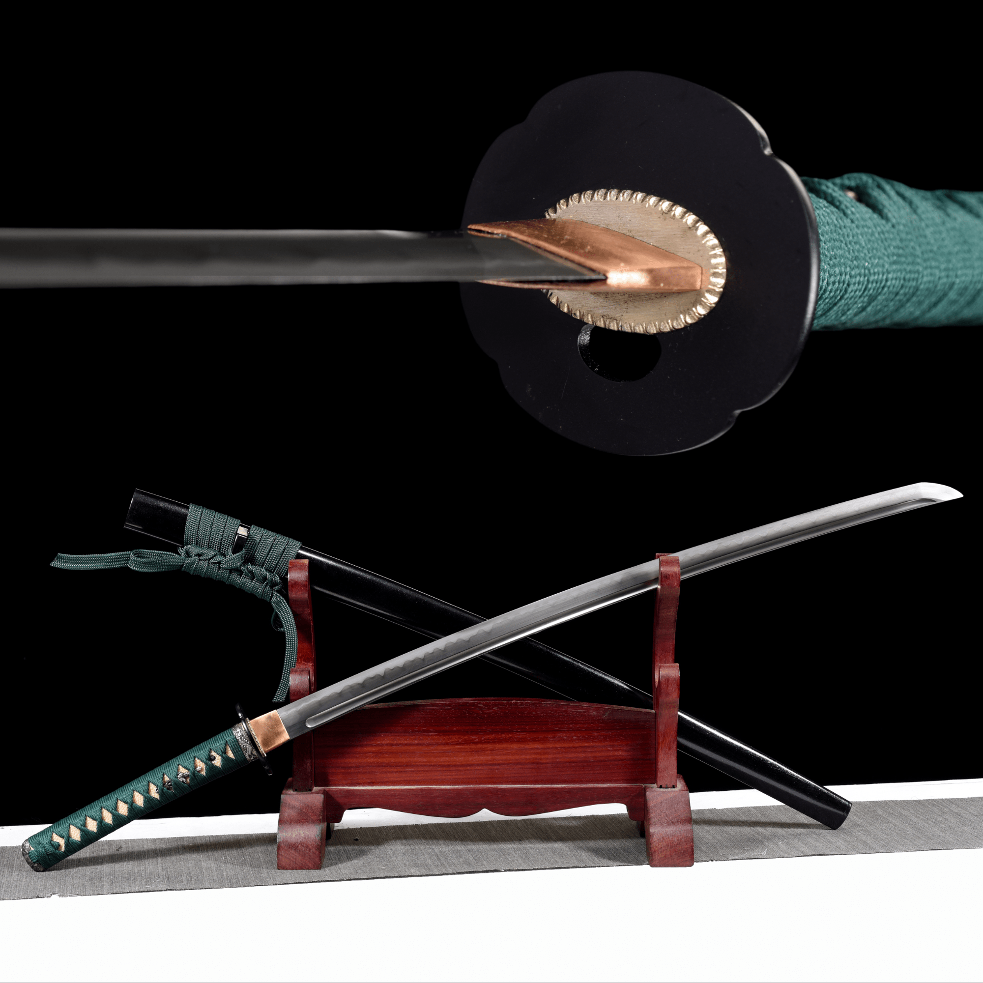 Performance Katana Evergreen Spirit High Carbon Clay Tempered Black Saya 常青 | KatanaSwordArt Katana For Sale 2025