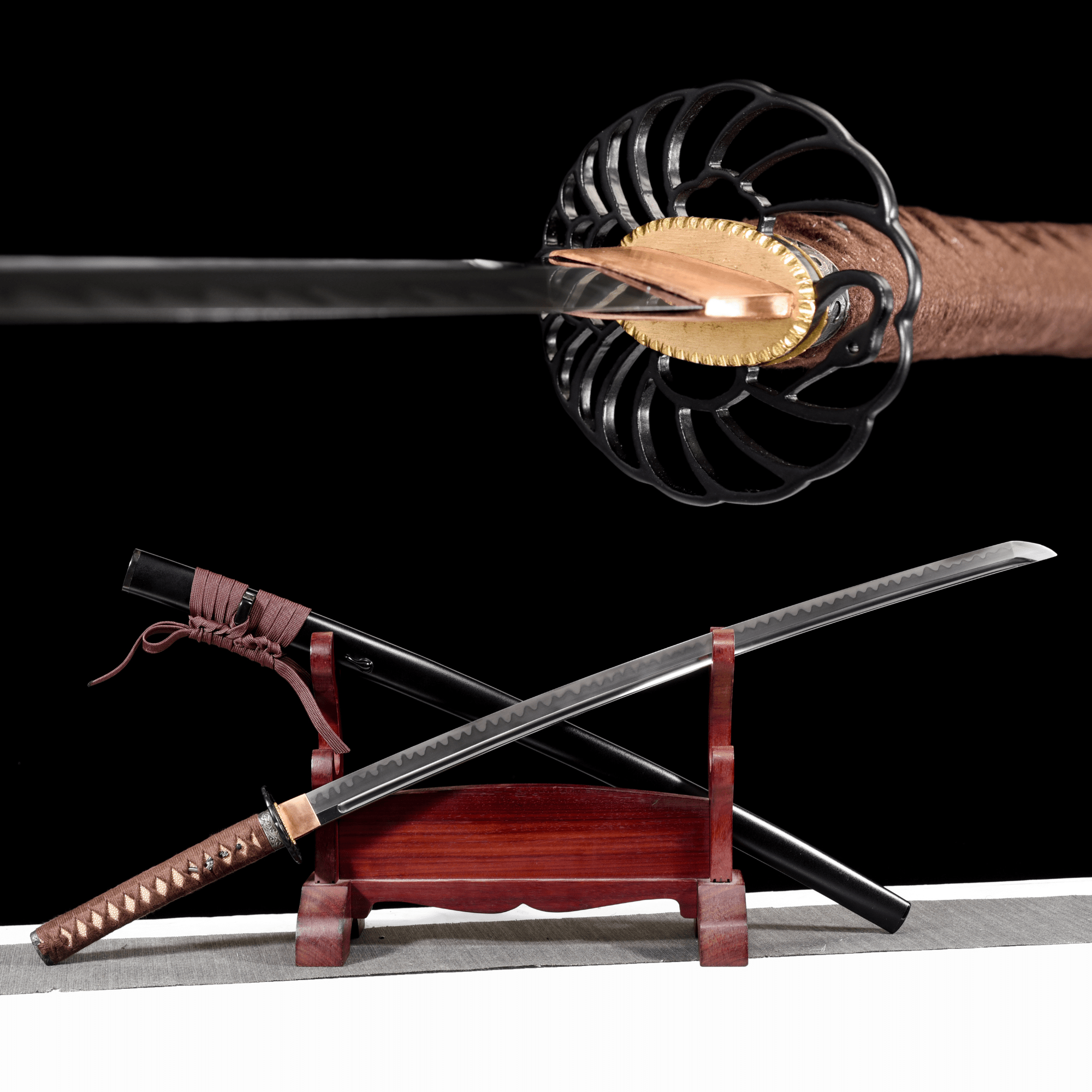 Performance Katana Silent Wave High Carbon Clay Tempered Black Saya 靜浪 | KatanaSwordArt Katana For Sale 2025