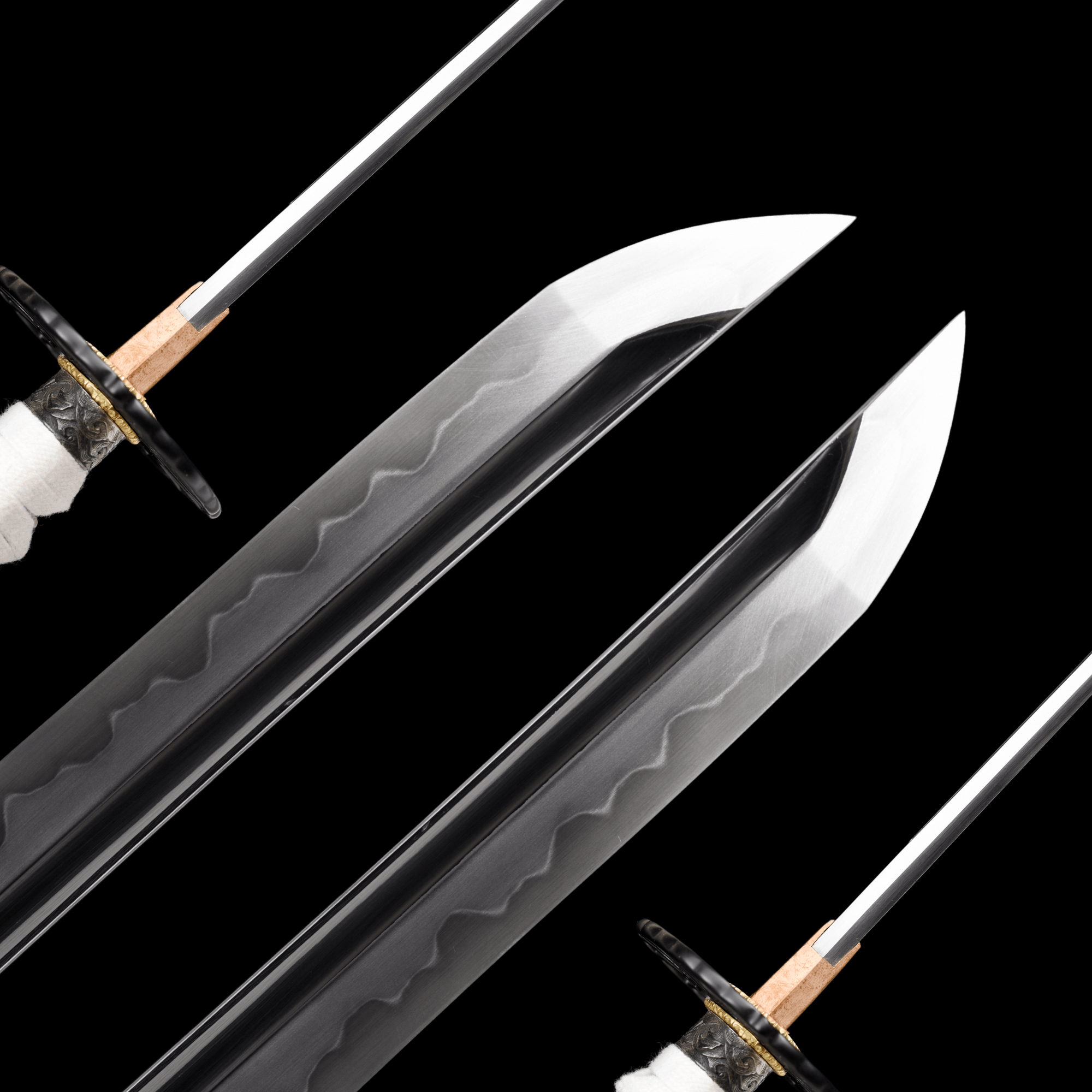 Performance Katana Snow Petal High Carbon Clay Tempered Black Saya 雪花 | KatanaSwordArt Katana For Sale 2025