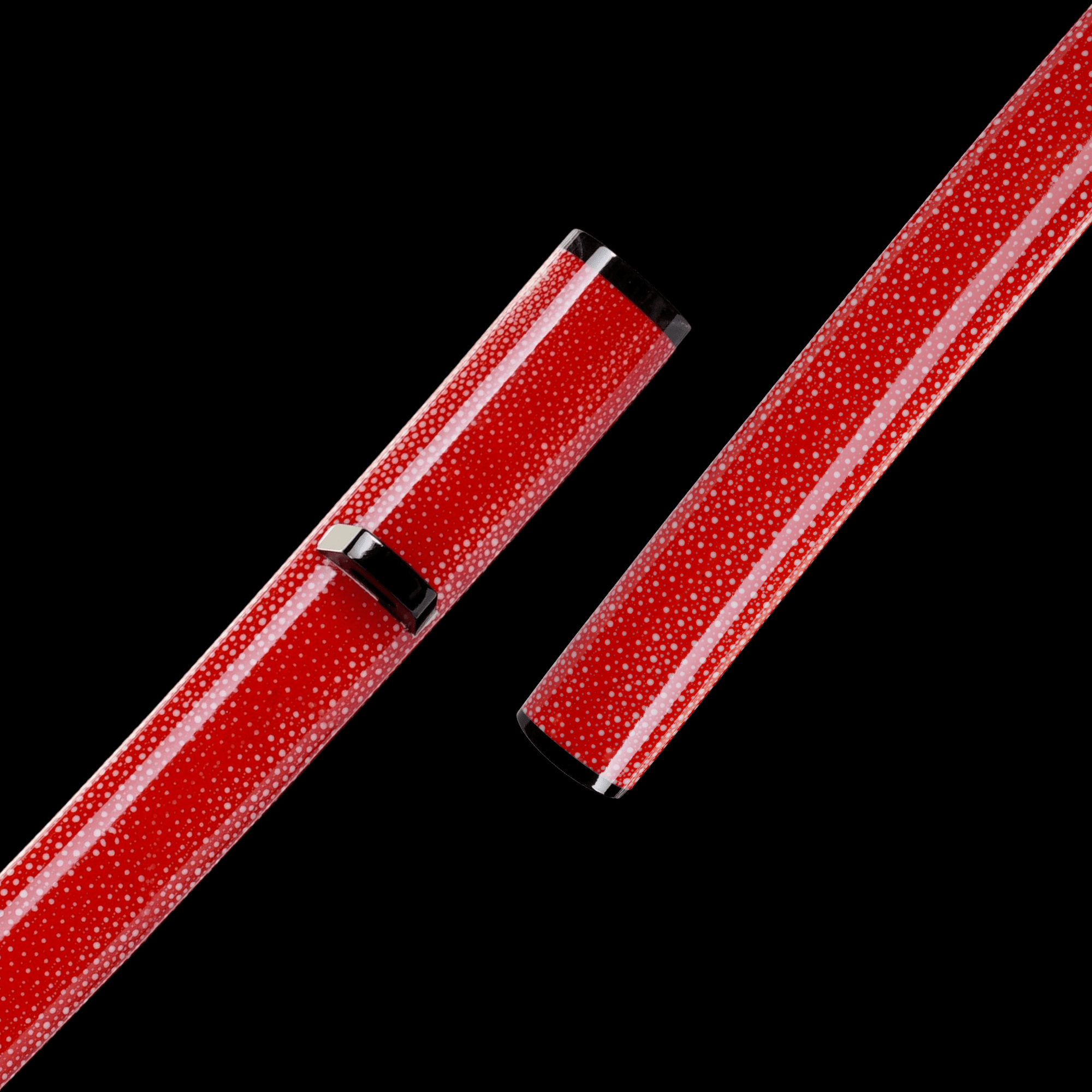 Red Rayskin Wrapped Saya For Katana Wakizashi Tanto Samurai Sword | KatanaSwordArt Saya For Sale 2025