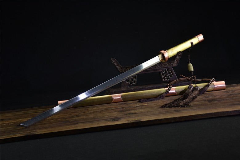 Tang Dao Datang Damascus Folded Brass Scabbard 大唐 | KatanaSwordArt Dao For Sale