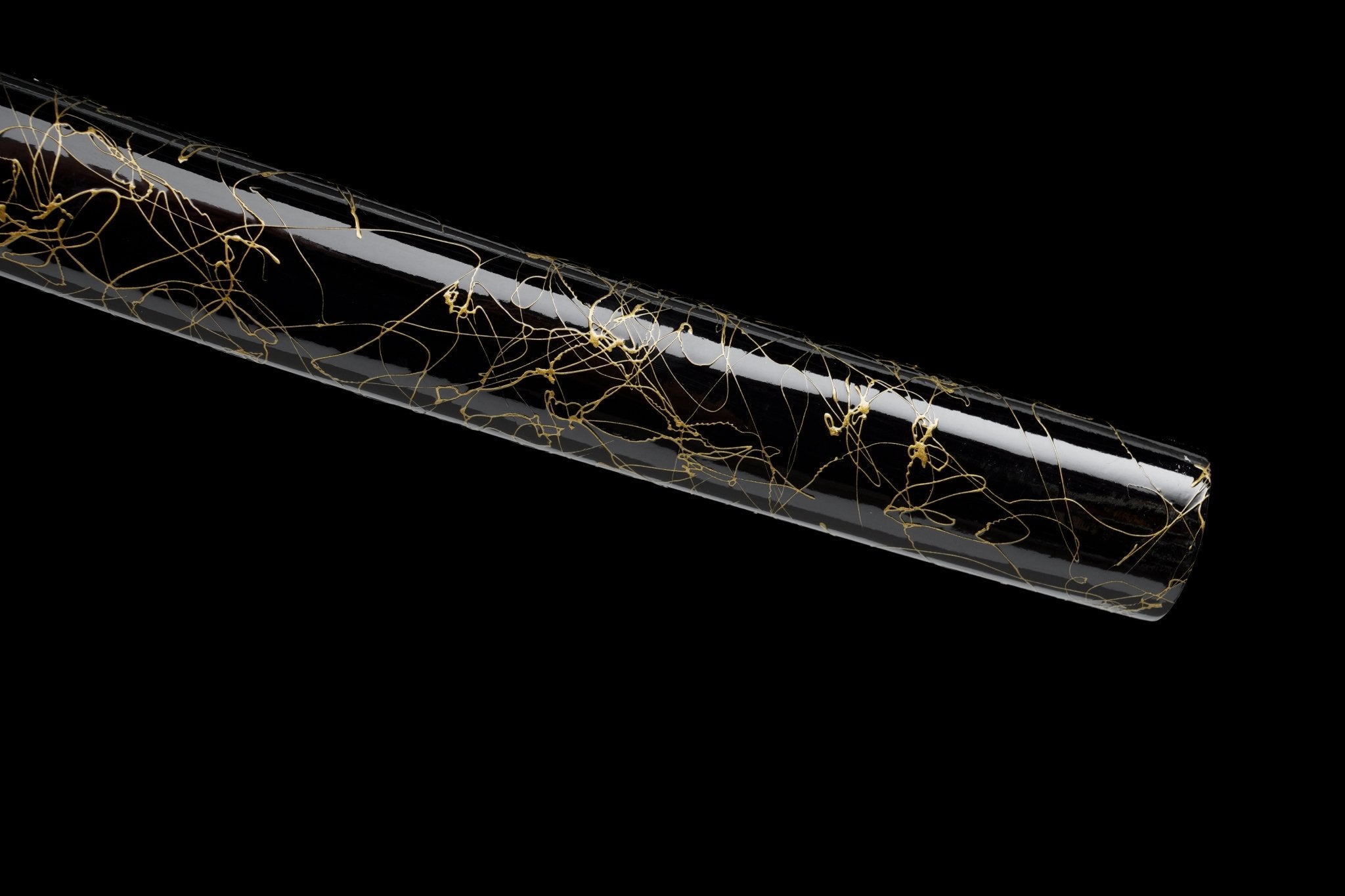 Wooden Katana Dragon Shadow Gold Streaked Gloss Black Saya 龍影 | KatanaSwordArt Wooden Katana For Sale 2025