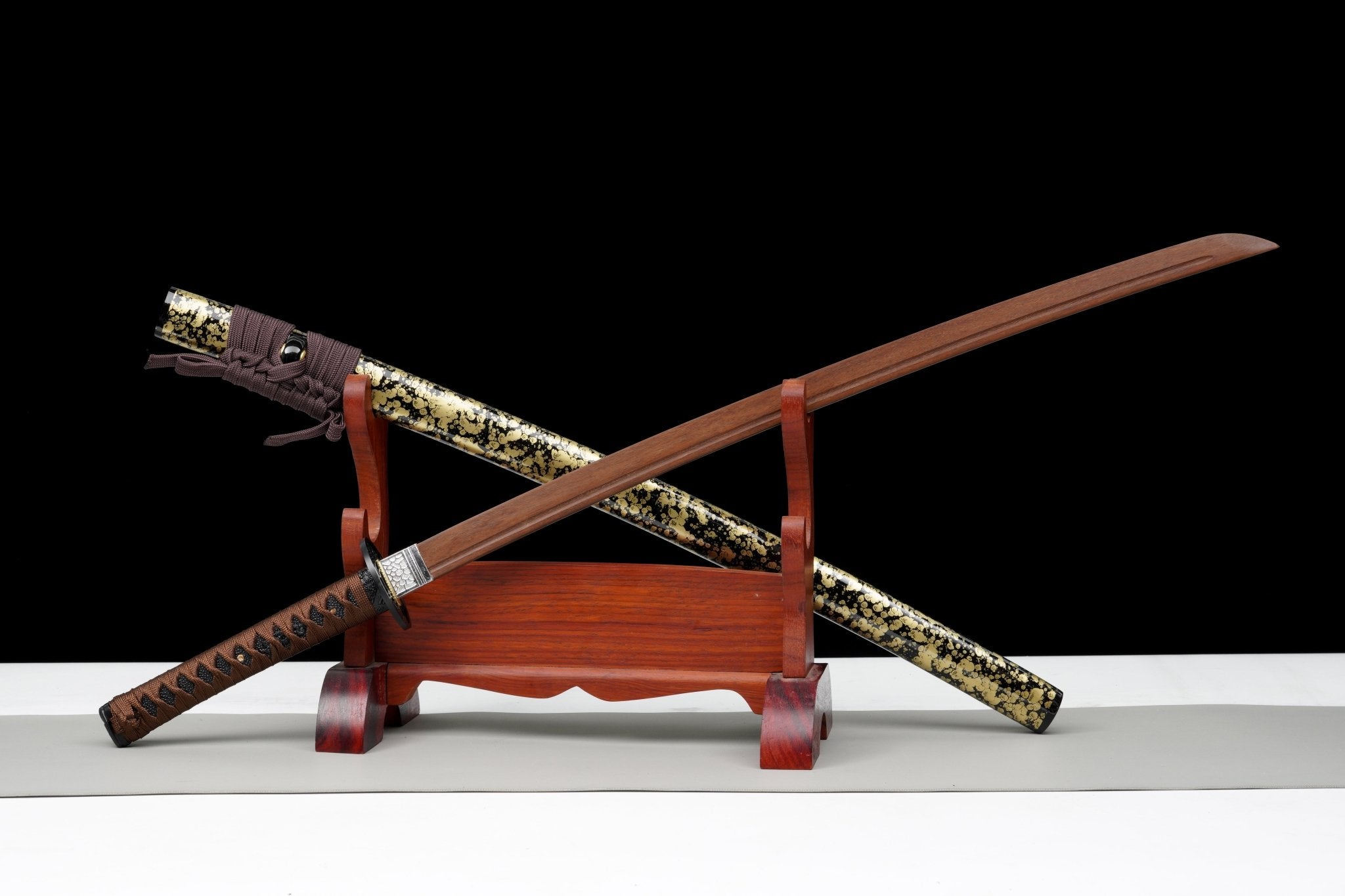 Wooden Katana Ember Leaf Gold Flecked Saya 燼葉 | KatanaSwordArt Wooden Katana For Sale 2025