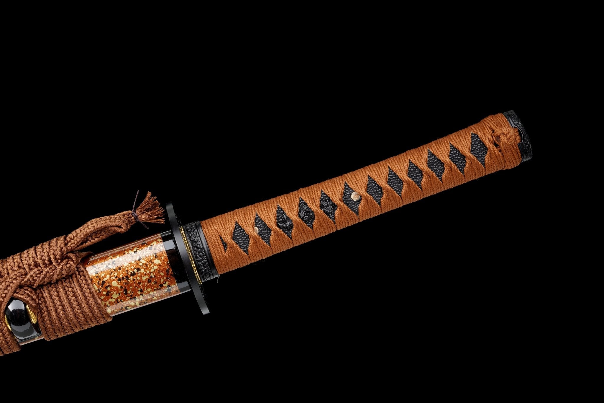 Wooden Katana Ember Orange Speckle Saya 燼刃 | KatanaSwordArt Wooden Katana For Sale 2025