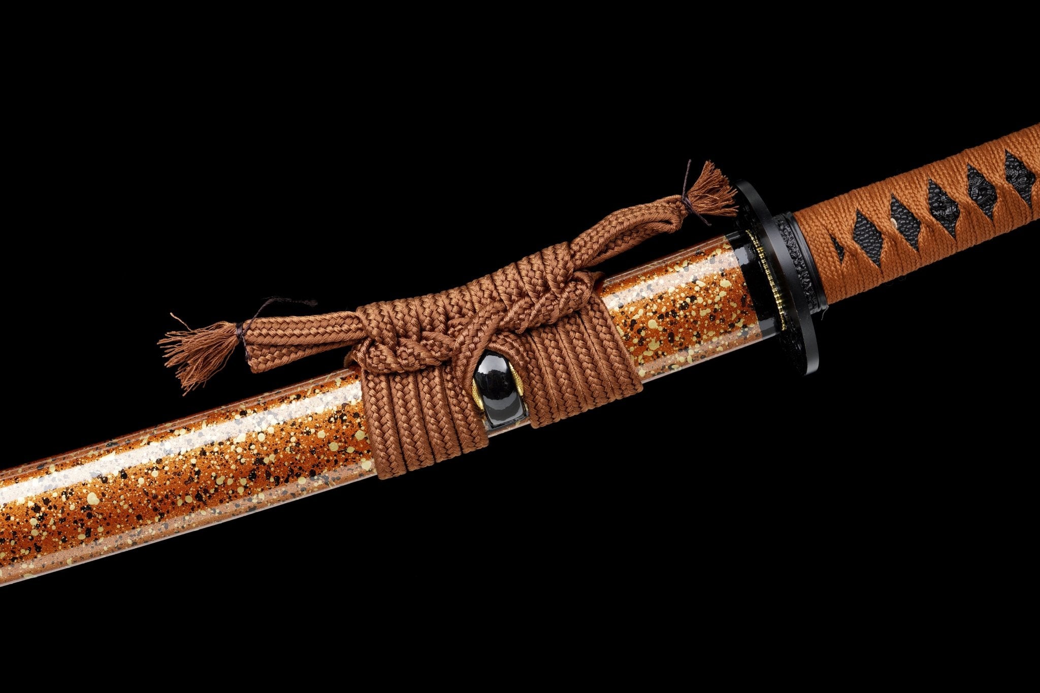 Wooden Katana Ember Orange Speckle Saya 燼刃 | KatanaSwordArt Wooden Katana For Sale 2025
