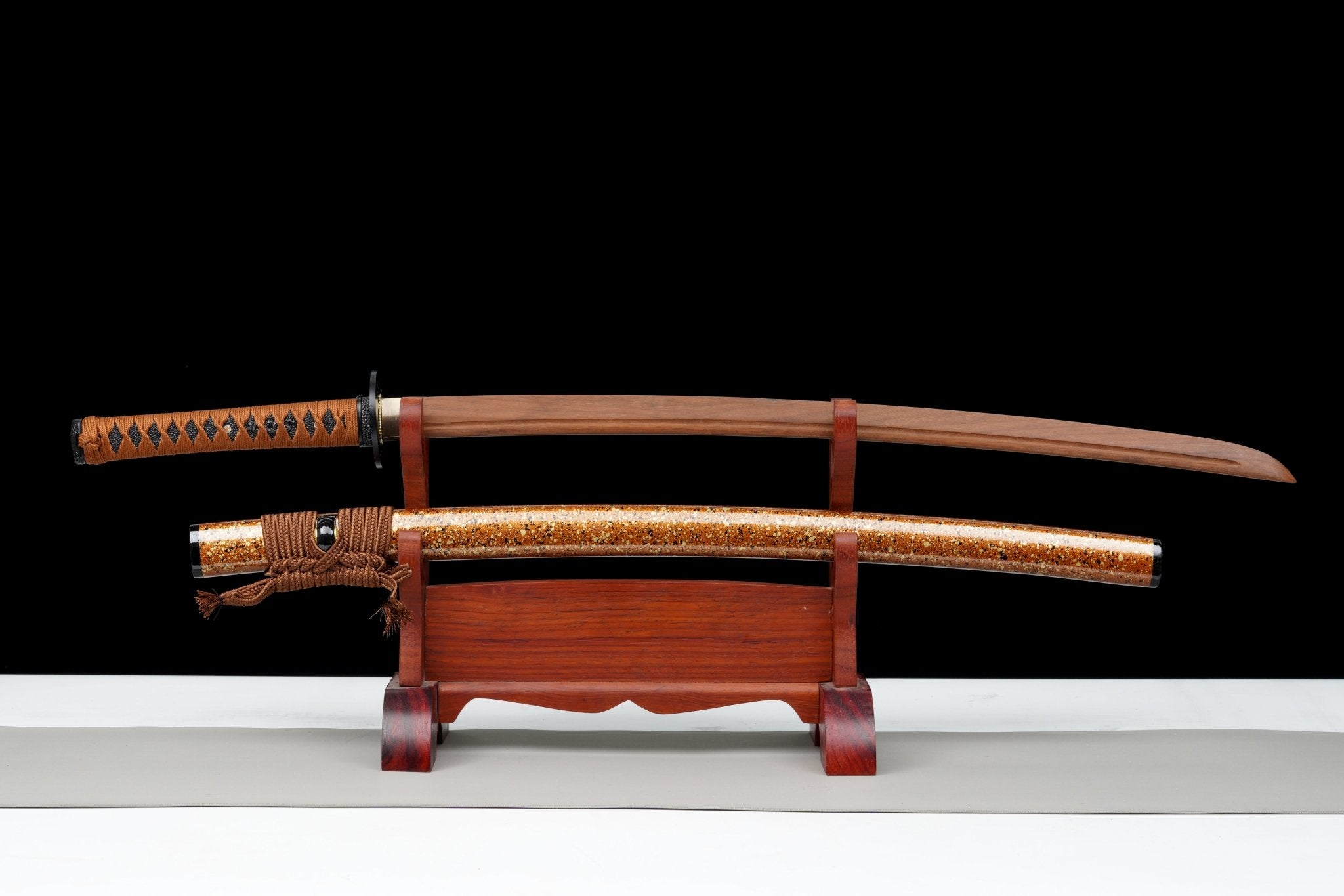 Wooden Katana Ember Orange Speckle Saya 燼刃 | KatanaSwordArt Wooden Katana For Sale 2025