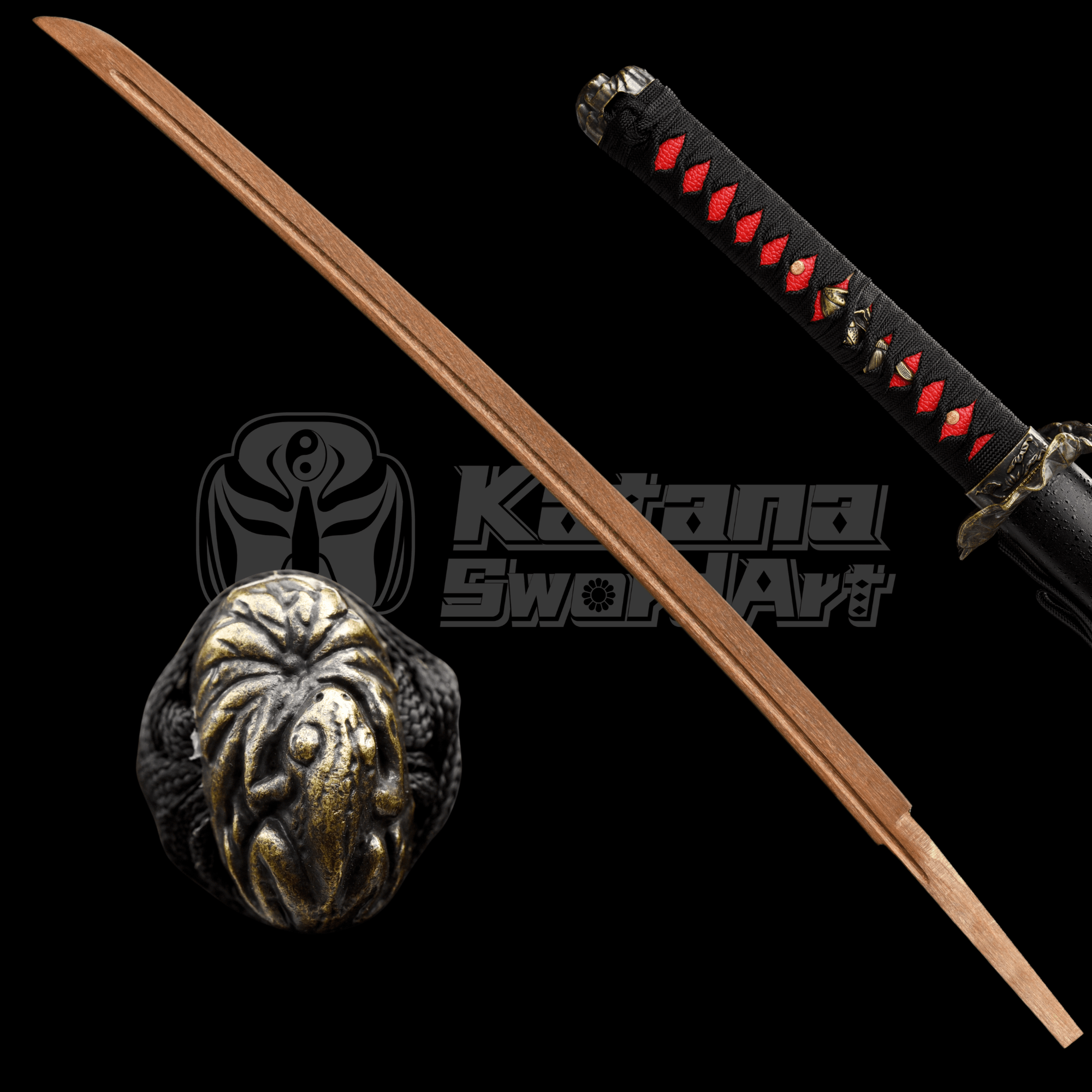 Wooden Katana Hewajing Still Waters Frog 荷蛙靜影 | KatanaSwordArt Wooden Katana For Sale 2025
