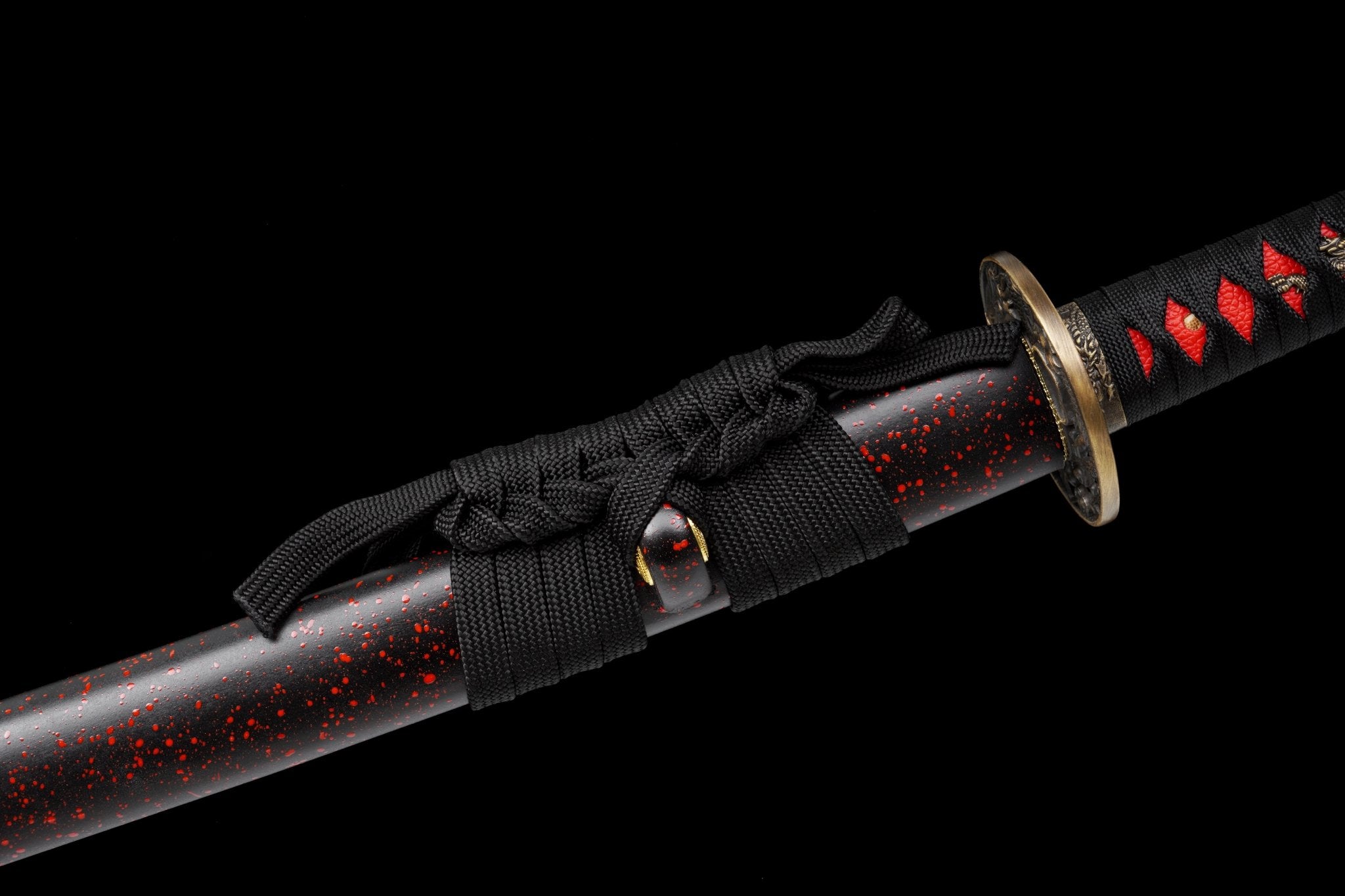 Wooden Katana Kagutsuchi Red Speckled Saya 炎刃 | KatanaSwordArt Wooden Katana For Sale 2025