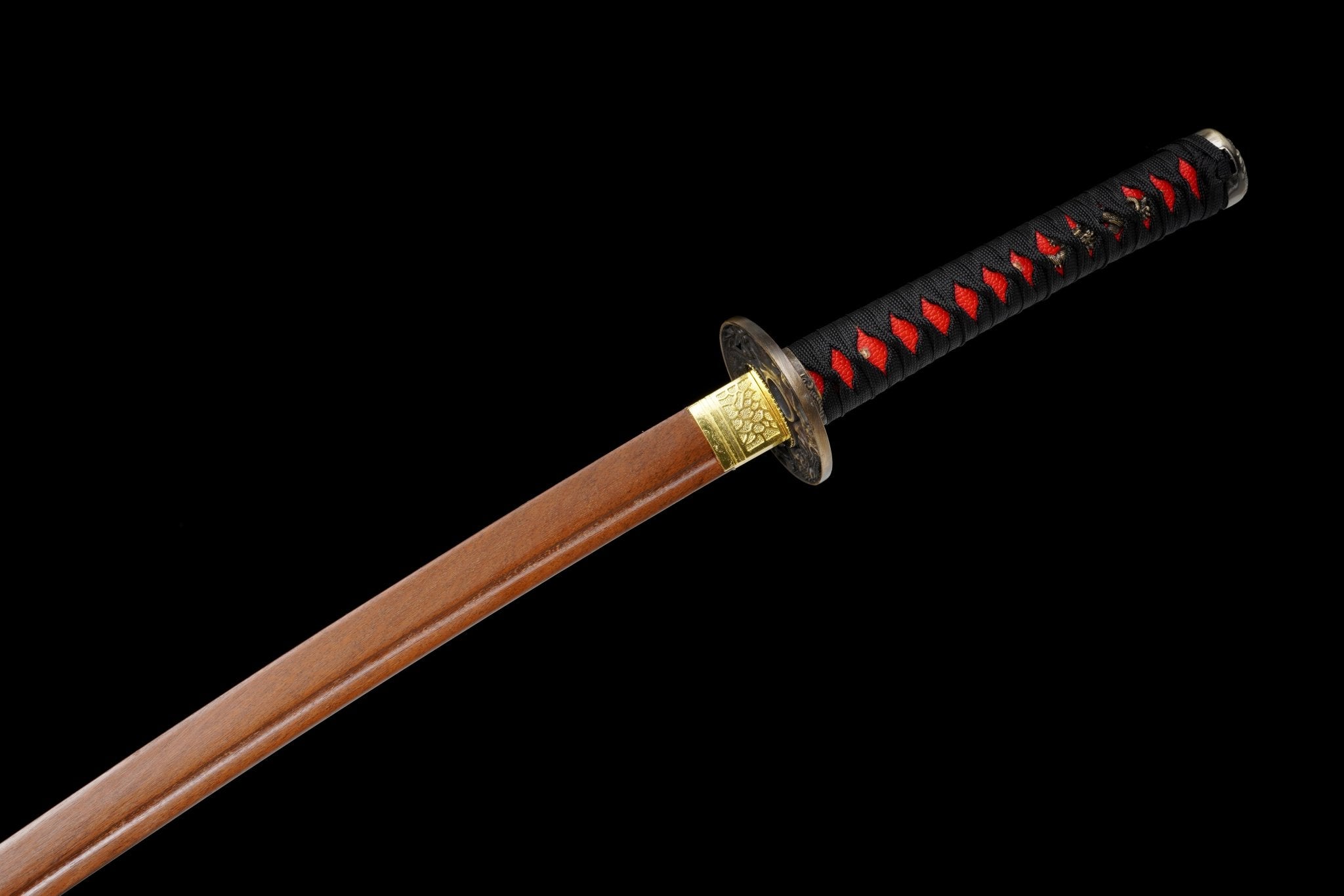 Wooden Katana Kagutsuchi Red Speckled Saya 炎刃 | KatanaSwordArt Wooden Katana For Sale 2025