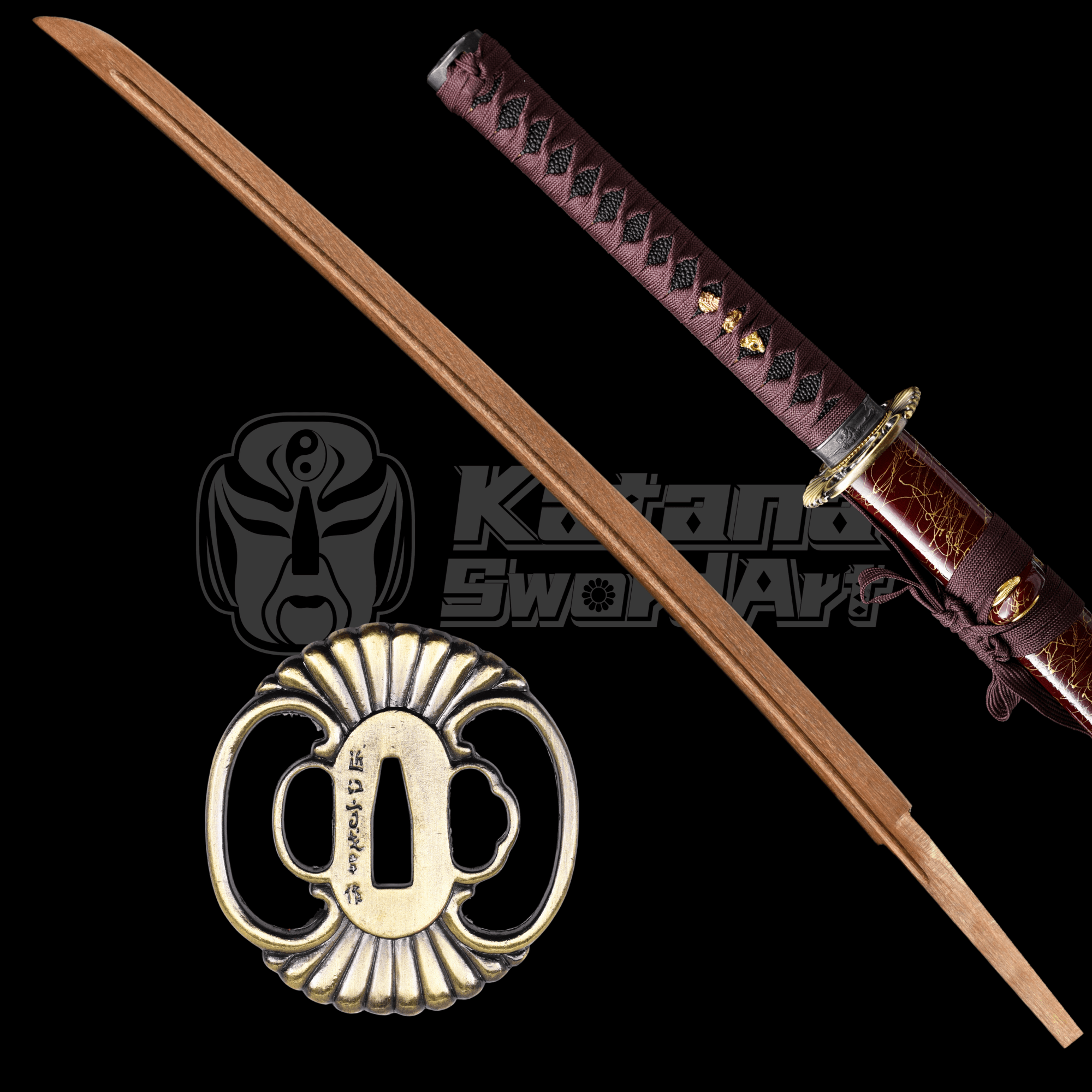 Wooden Katana Lieyang Sunburst 裂陽 | KatanaSwordArt Wooden Katana For Sale 2025