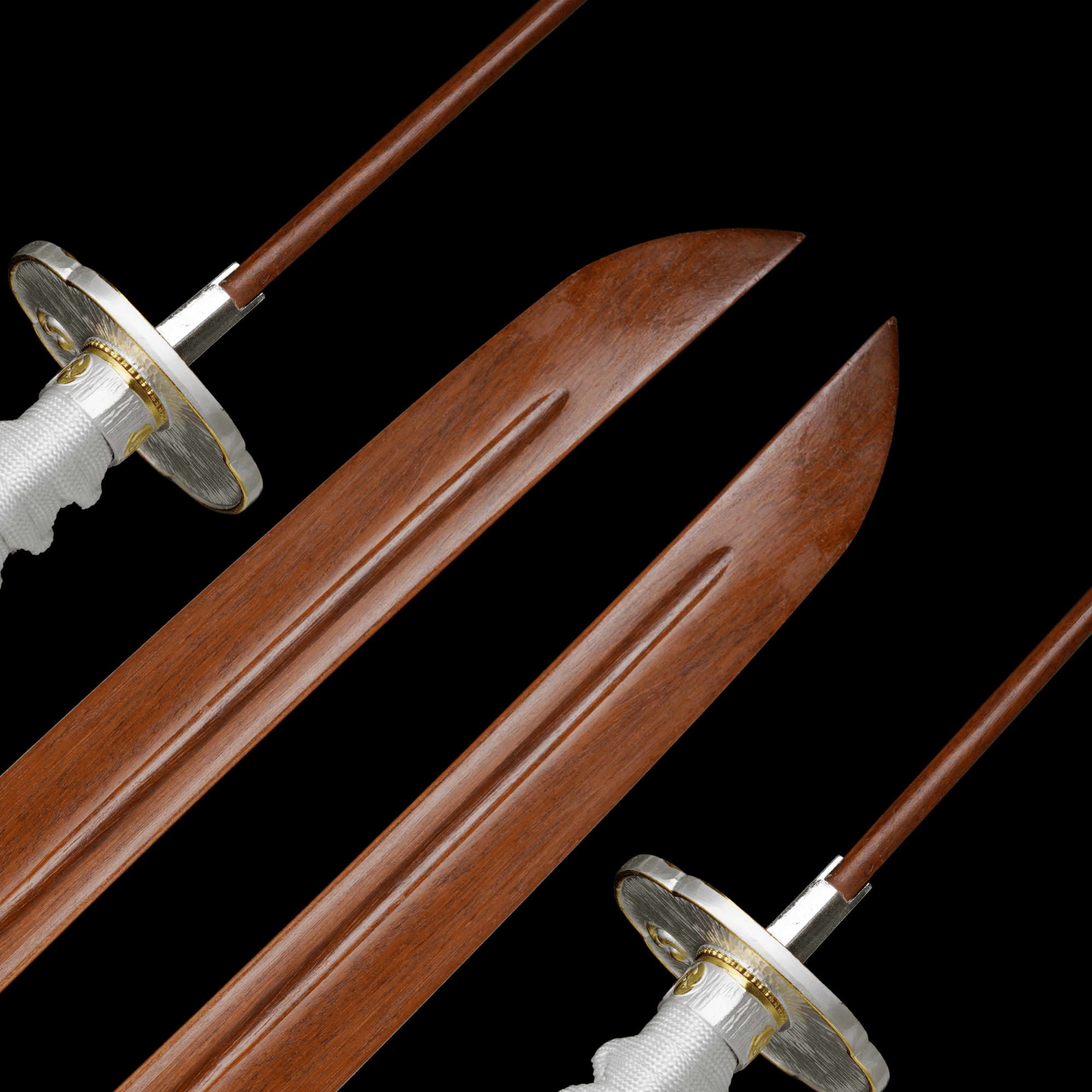 Wooden Katana Shirayuki Silver Saya 白雪 | KatanaSwordArt Wooden Katana For Sale 2025