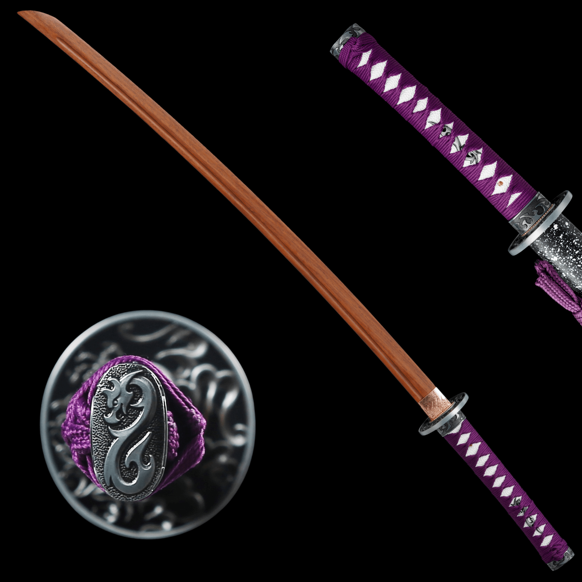 Wooden Katana Tempest Sparkle Saya 銀風 | KatanaSwordArt Wooden Katana For Sale 2025