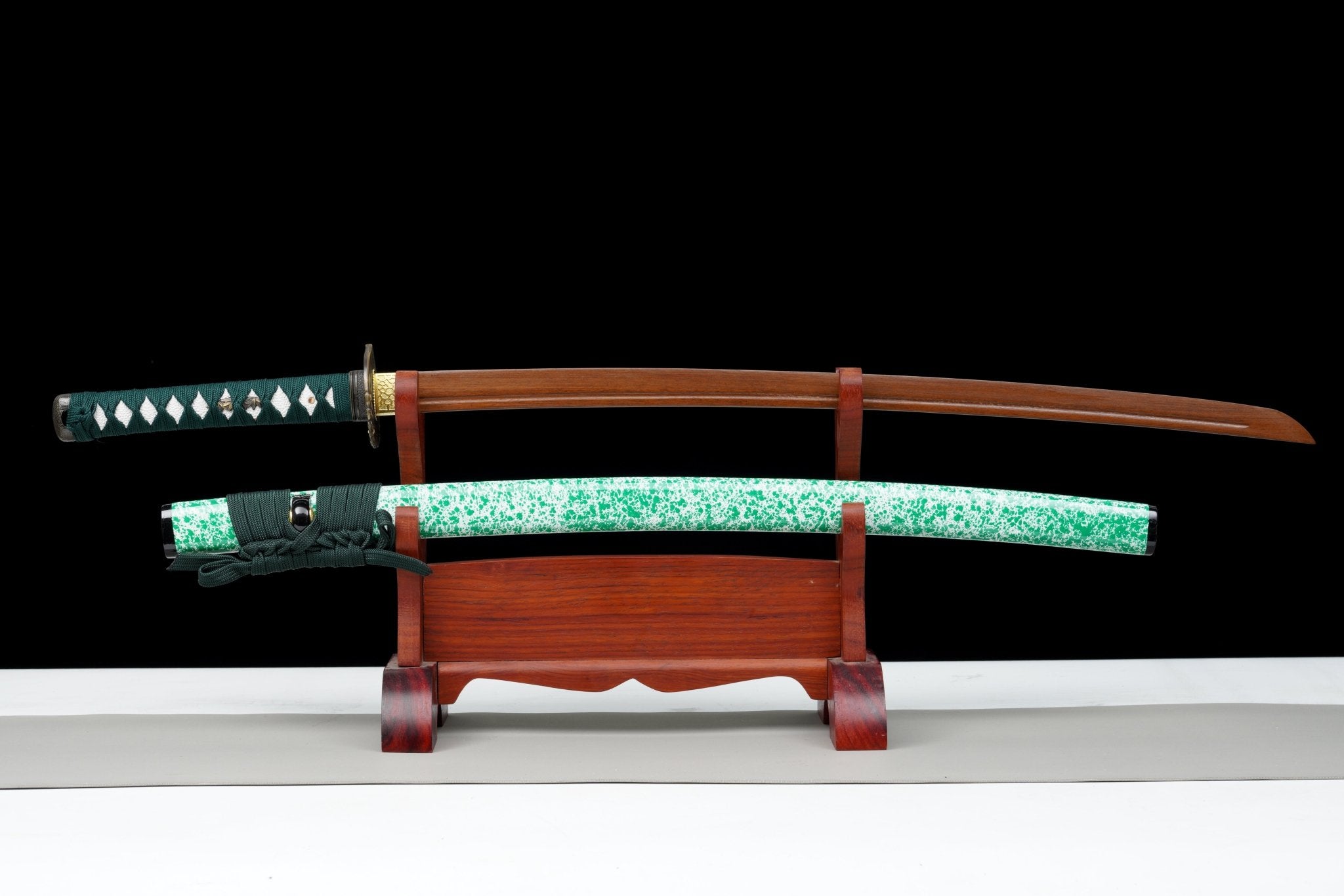 Wooden Katana Verdance Green Saya 翠影 | KatanaSwordArt Wooden Katana For Sale 2025