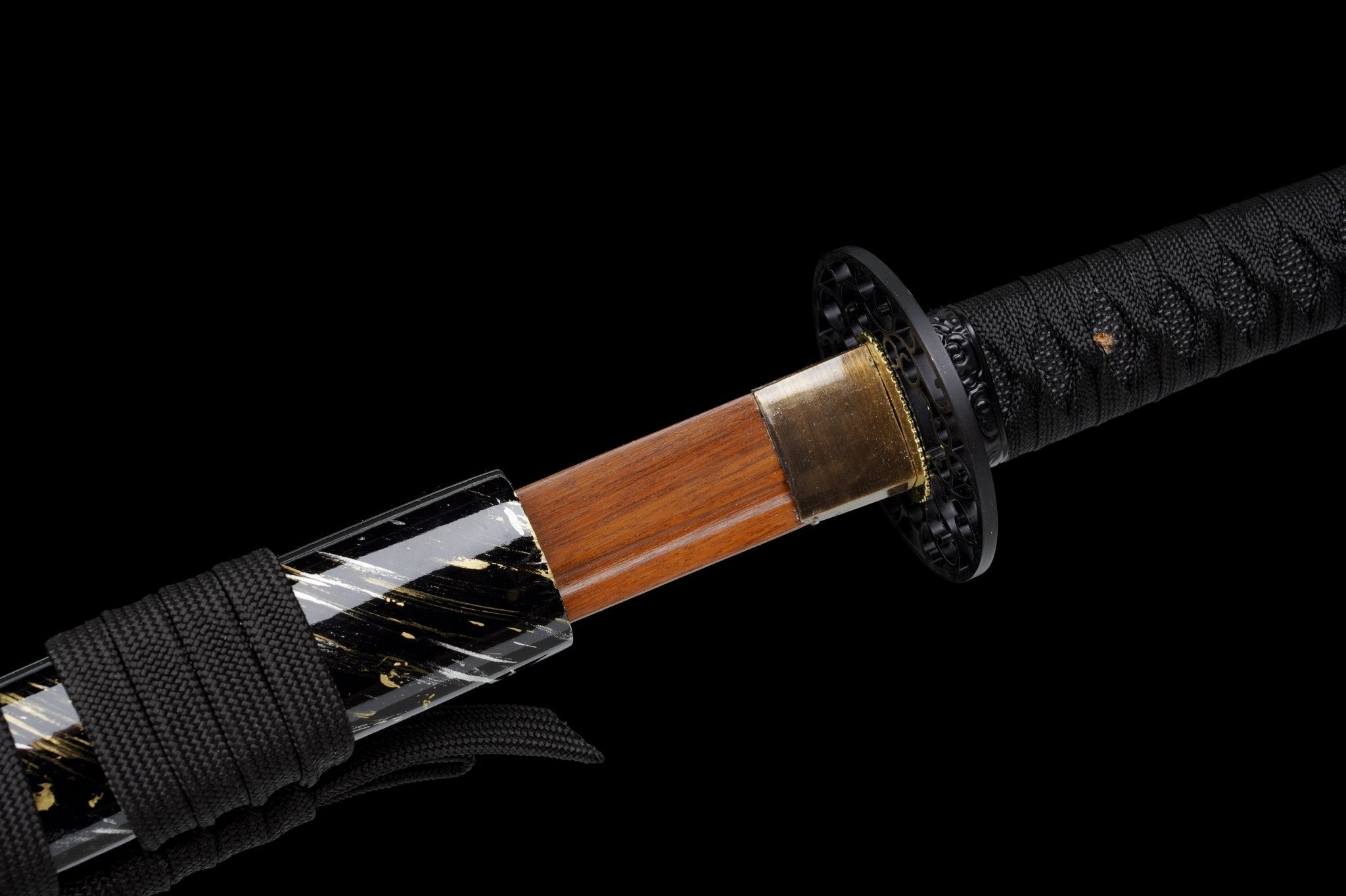 Wooden Katana Whispering Vines Gold Silver Streaked Saya 風籐 | KatanaSwordArt Wooden Katana For Sale 2025