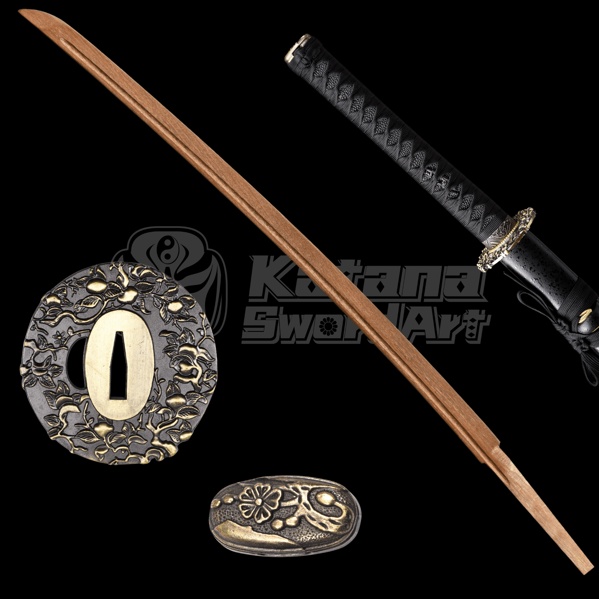 Wooden Katana XuanYing Black Sakura 玄桜 | KatanaSwordArt Wooden Katana For Sale 2025