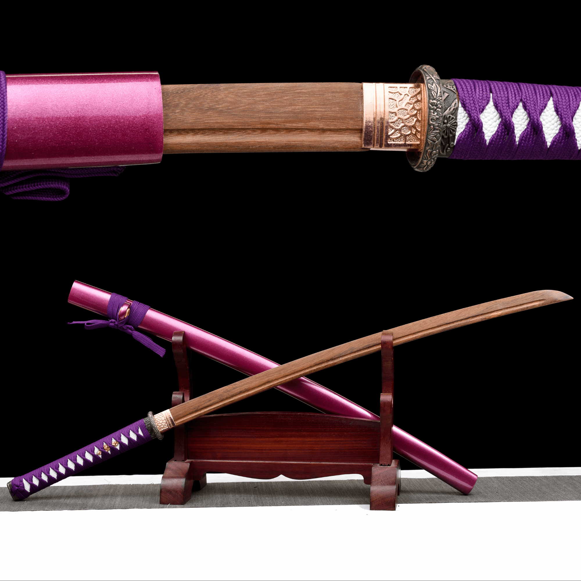 Wooden Katana Ziying Purple Sakura 紫桜 | KatanaSwordArt Wooden Katana For Sale 2025