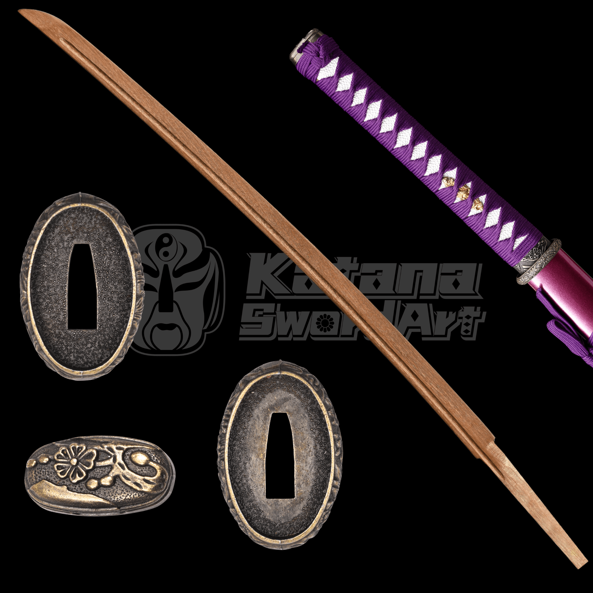Wooden Katana Ziying Purple Sakura 紫桜 | KatanaSwordArt Wooden Katana For Sale 2025