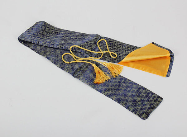 Japanese Katana Sword Bag Blue Gold Classic Silk For Sale | KatanaSwordArt Japanese Katana