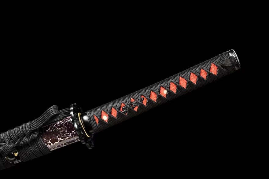 Katana Blood Eagle Damascus Folded Steel Brown Saya 血鷹 | KatanaSwordArt Katana For Sale