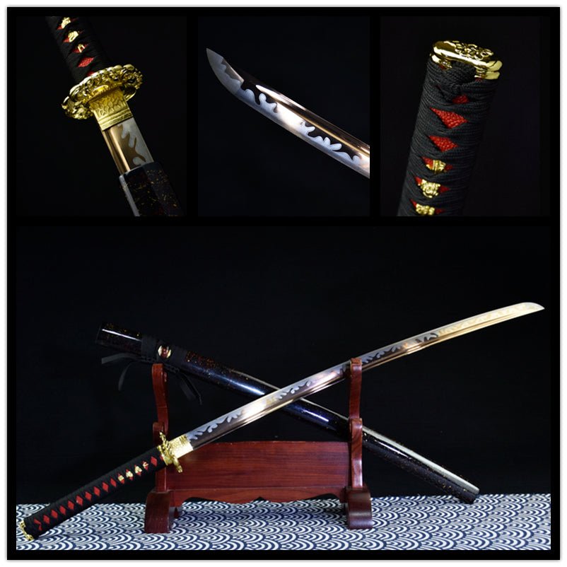 Katana Chijin T10 Carbon Black Saya 赤金 | KatanaSwordArt Katana For Sale 2025