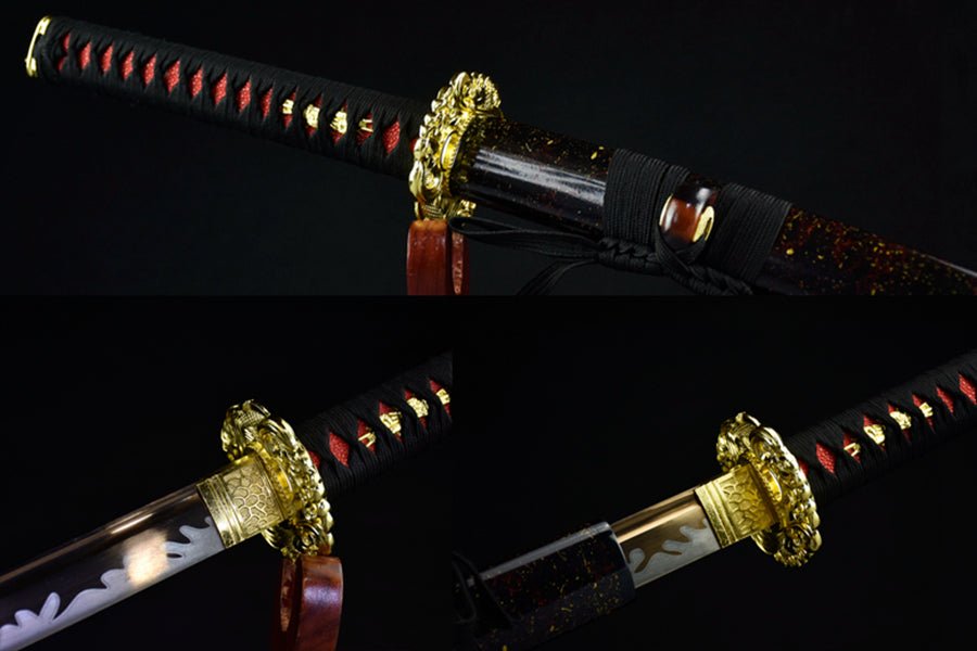 Katana Chijin T10 Carbon Black Saya 赤金 | KatanaSwordArt Katana For Sale 2025