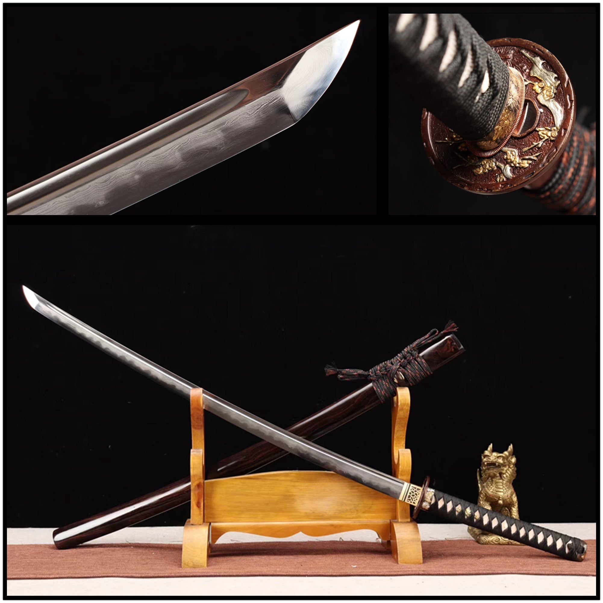 Katana Daoxue Damascus Folded Clay Tempered Ox Horn 道雪 | KatanaSwordArt Katana For Sale 2025