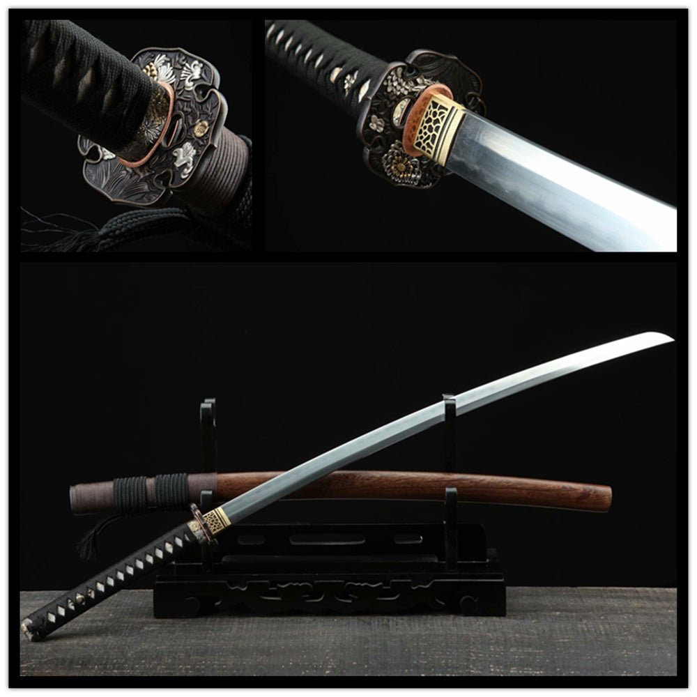 Katana Golden Aster Damascus Folded Wenge 金菊 | KatanaSwordArt Katana For Sale 2025