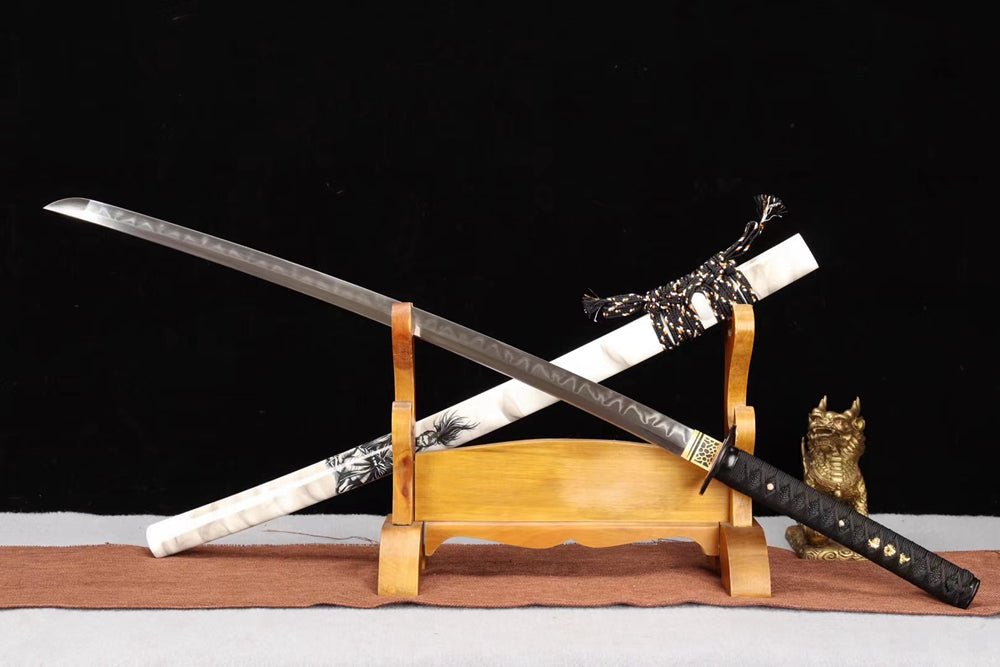 Katana Gongben T10 Clay Tempered White Saya 宮本君 | KatanaSwordArt Katana For Sale 2025