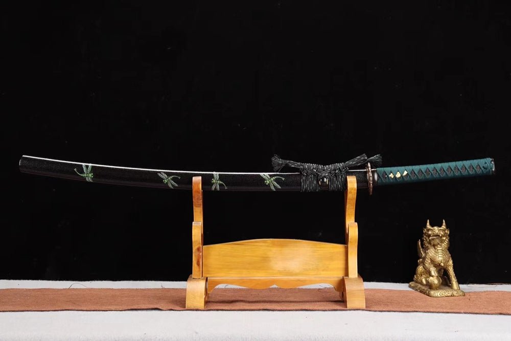 Katana Green Dragonfly T10 Clay Tempered Black Saya 綠蜻蜓 | KatanaSwordArt Katana For Sale 2025