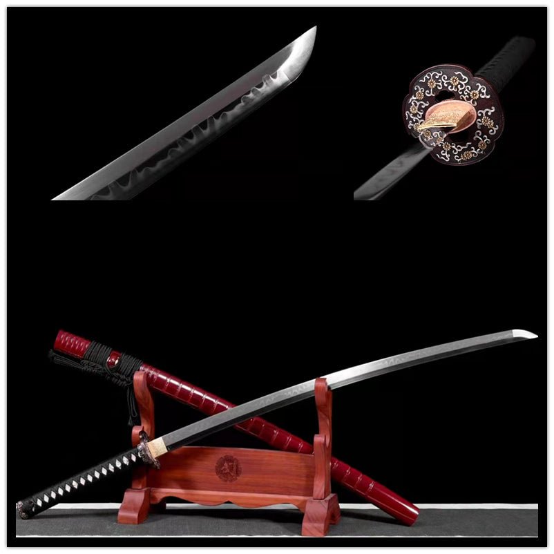 Katana Haemanthus T10 Clay Tempered Red Saya 血蓮 | KatanaSwordArt Katana For Sale 2025