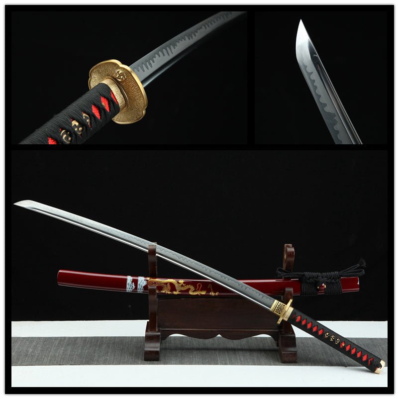 Katana Honglong T10 Clay Tempered Red Saya 紅龍 | KatanaSwordArt Katana For Sale 2025