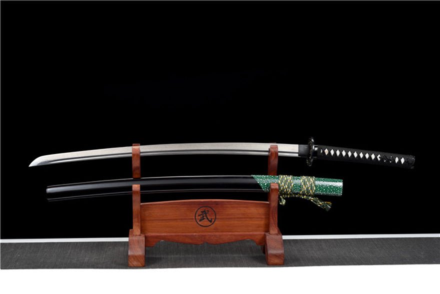 Katana Huanying Damascus Folded Black Saya 幻影 | KatanaSwordArt Katana For Sale 2025