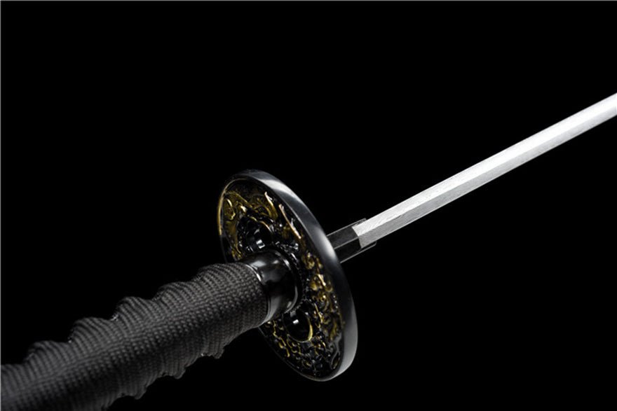 Katana Huanying Damascus Folded Black Saya 幻影 | KatanaSwordArt Katana For Sale 2025