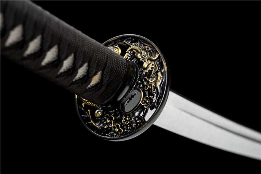 Katana Huanying Damascus Folded Black Saya 幻影 | KatanaSwordArt Katana For Sale 2025