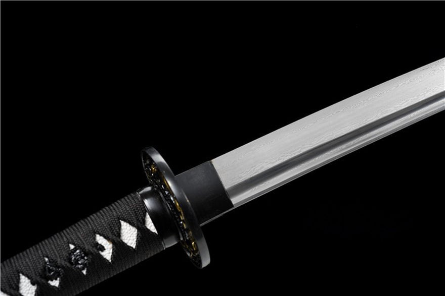 Katana Huanying Damascus Folded Black Saya 幻影 | KatanaSwordArt Katana For Sale 2025